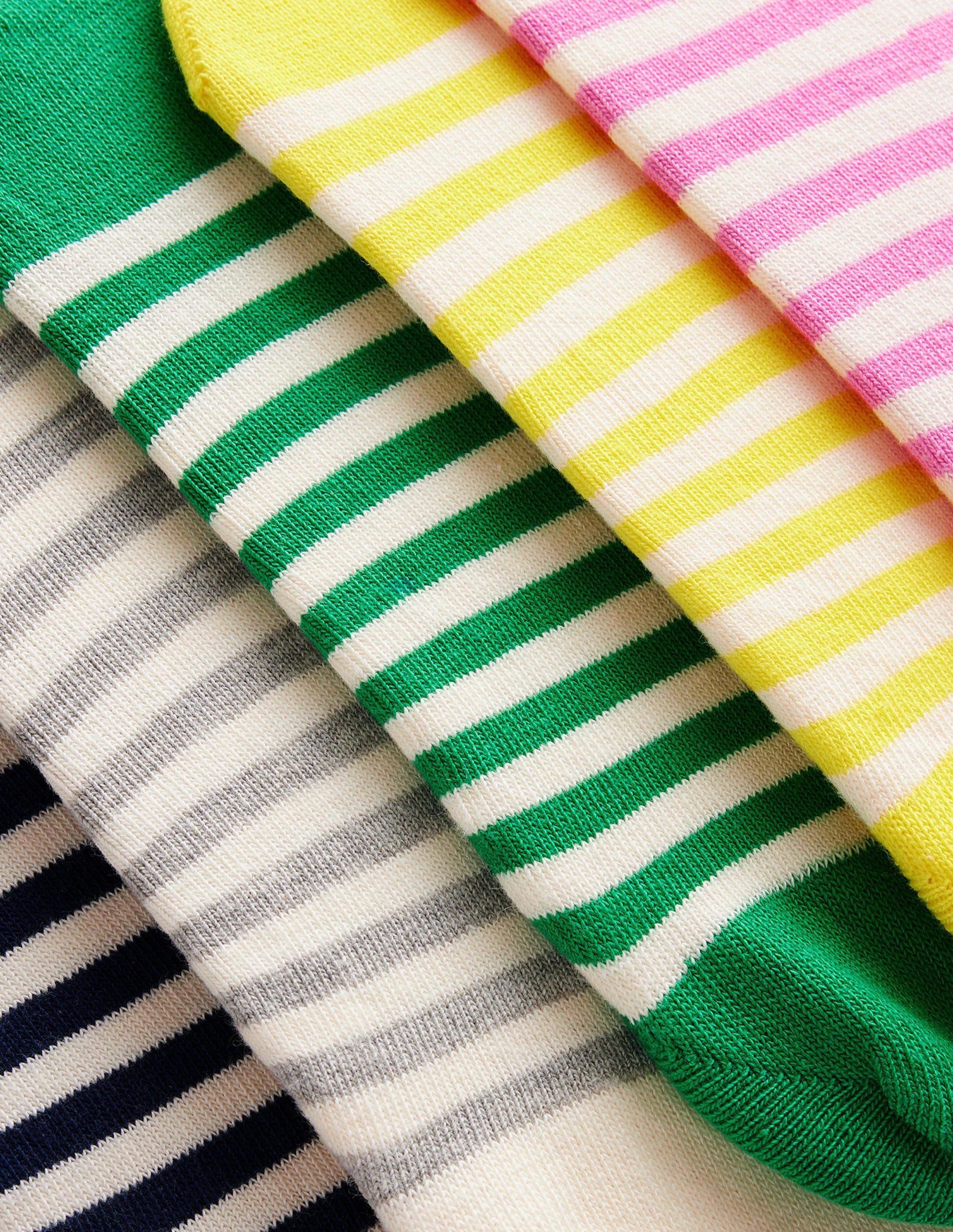 5 paires de chaussettes invisibles-Rayé marinière - Image 2
