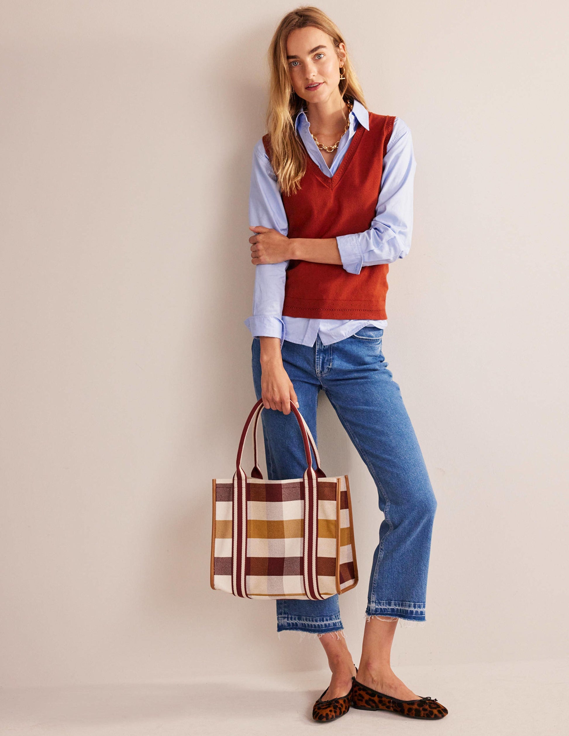 Tilda Canvas Tote Bag-Check-1
