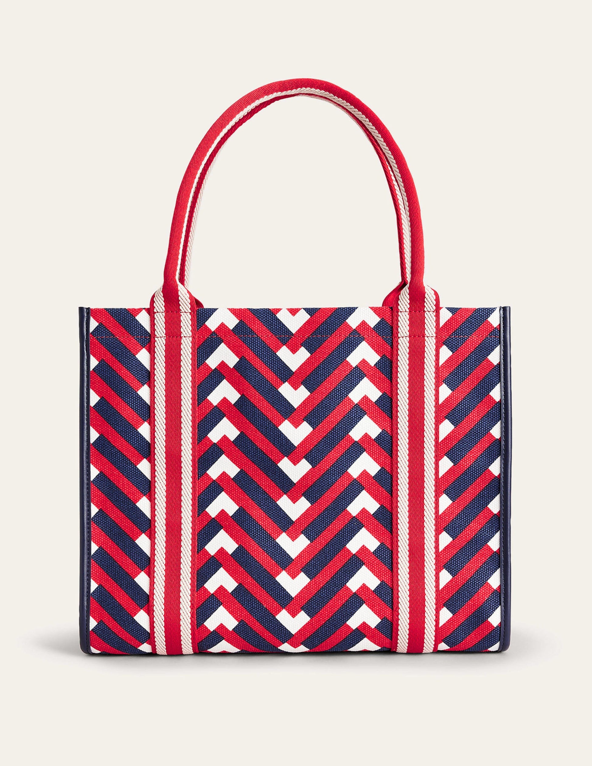 Tilda Canvas-Tragetasche-Pepperoni Chevron Geo-2