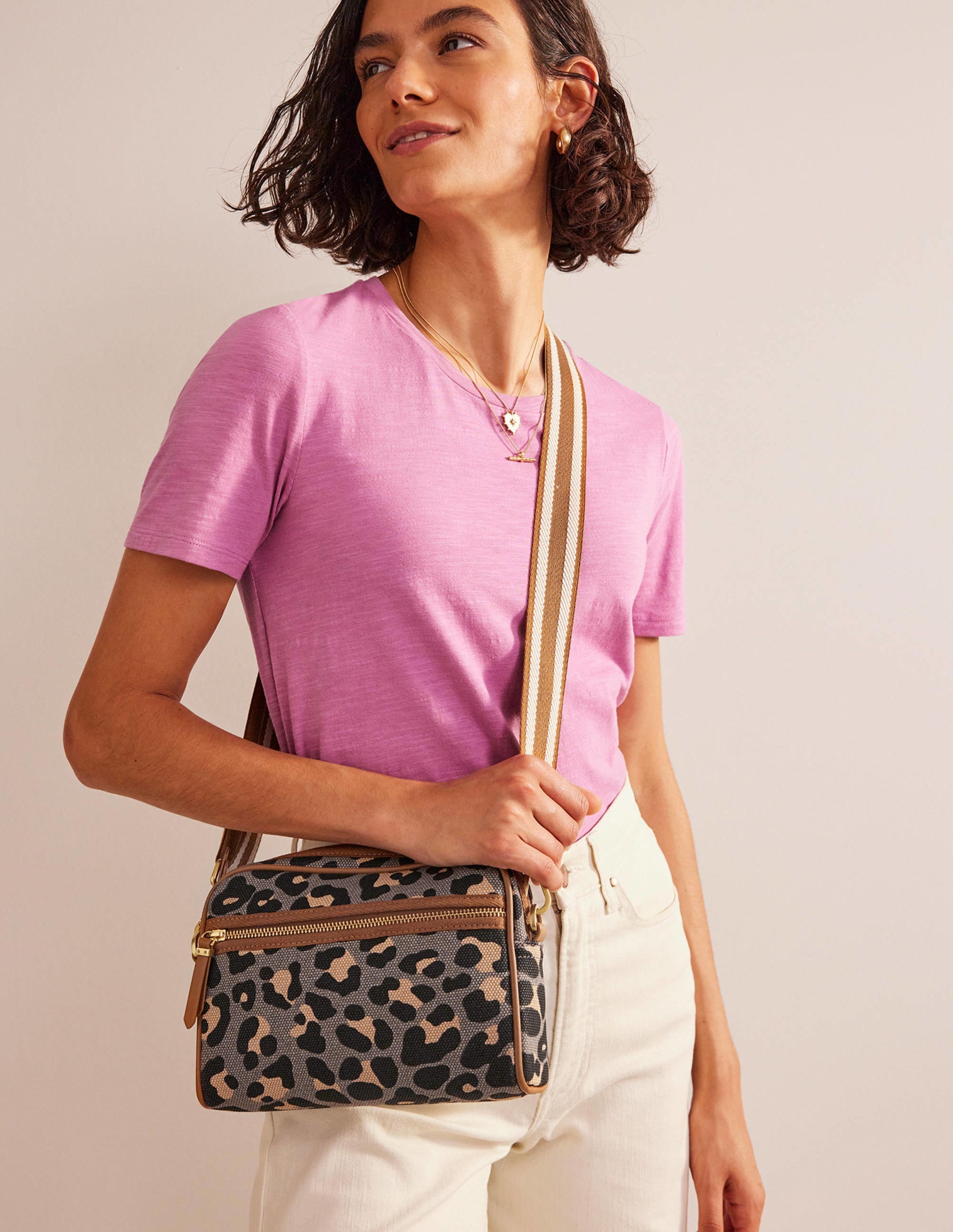 Canvas-Umhängetasche-Leopard - Image 1
