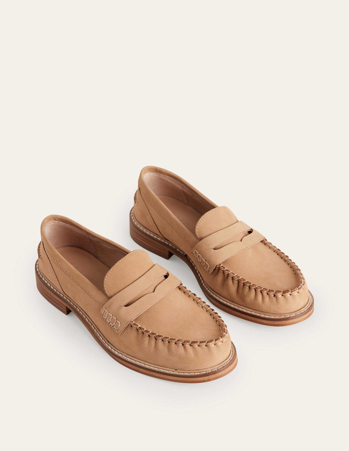 Mocassins intemporels-Nubuck sucre d'érable-3
