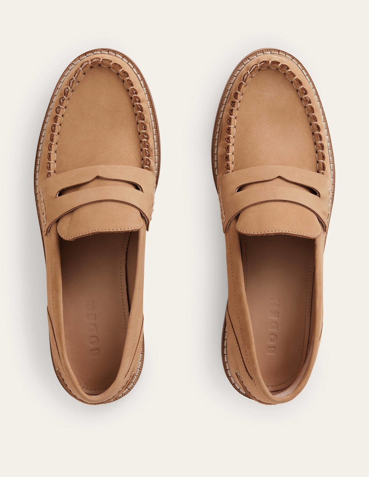 Mocassins intemporels-Nubuck sucre d'érable-5