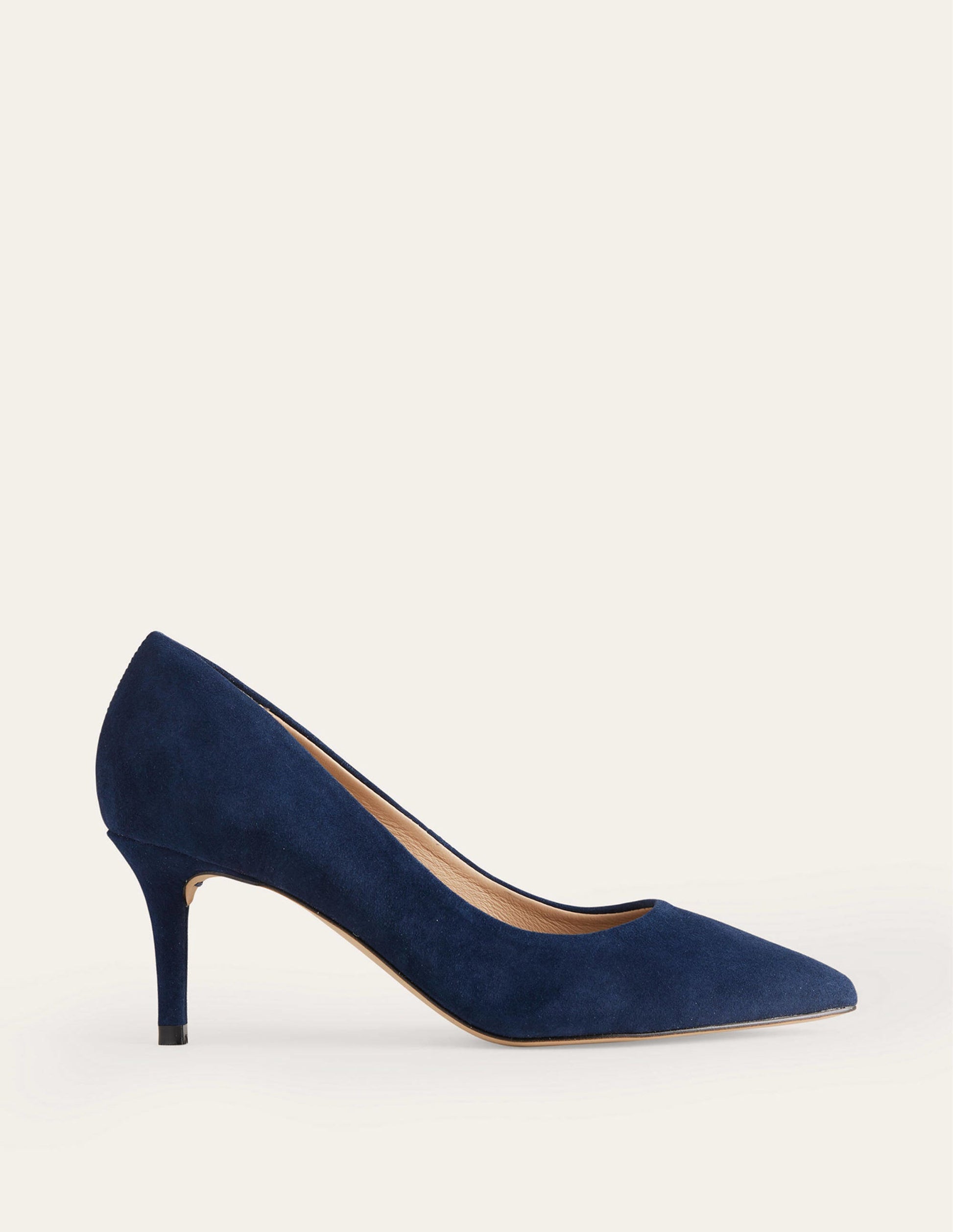 Klassische Pumps aus Veloursleder-Marineblau-1