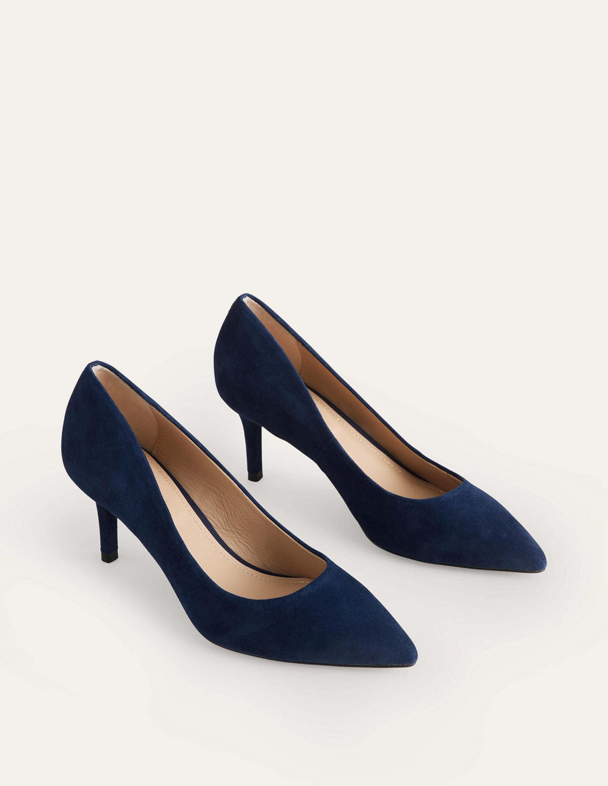 Klassische Pumps aus Veloursleder-Marineblau - Image 2