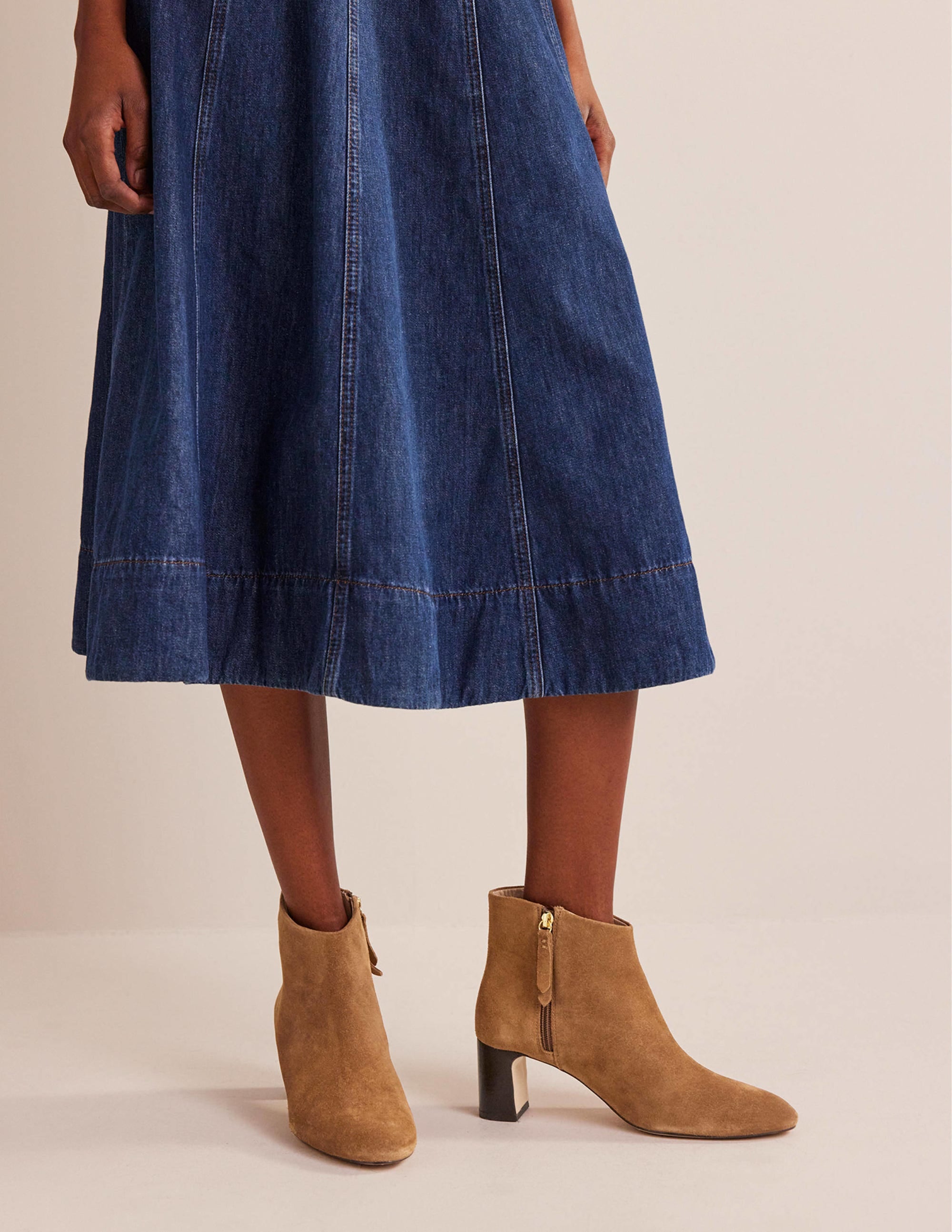 Bottines en daim-Mordoré - Image 1