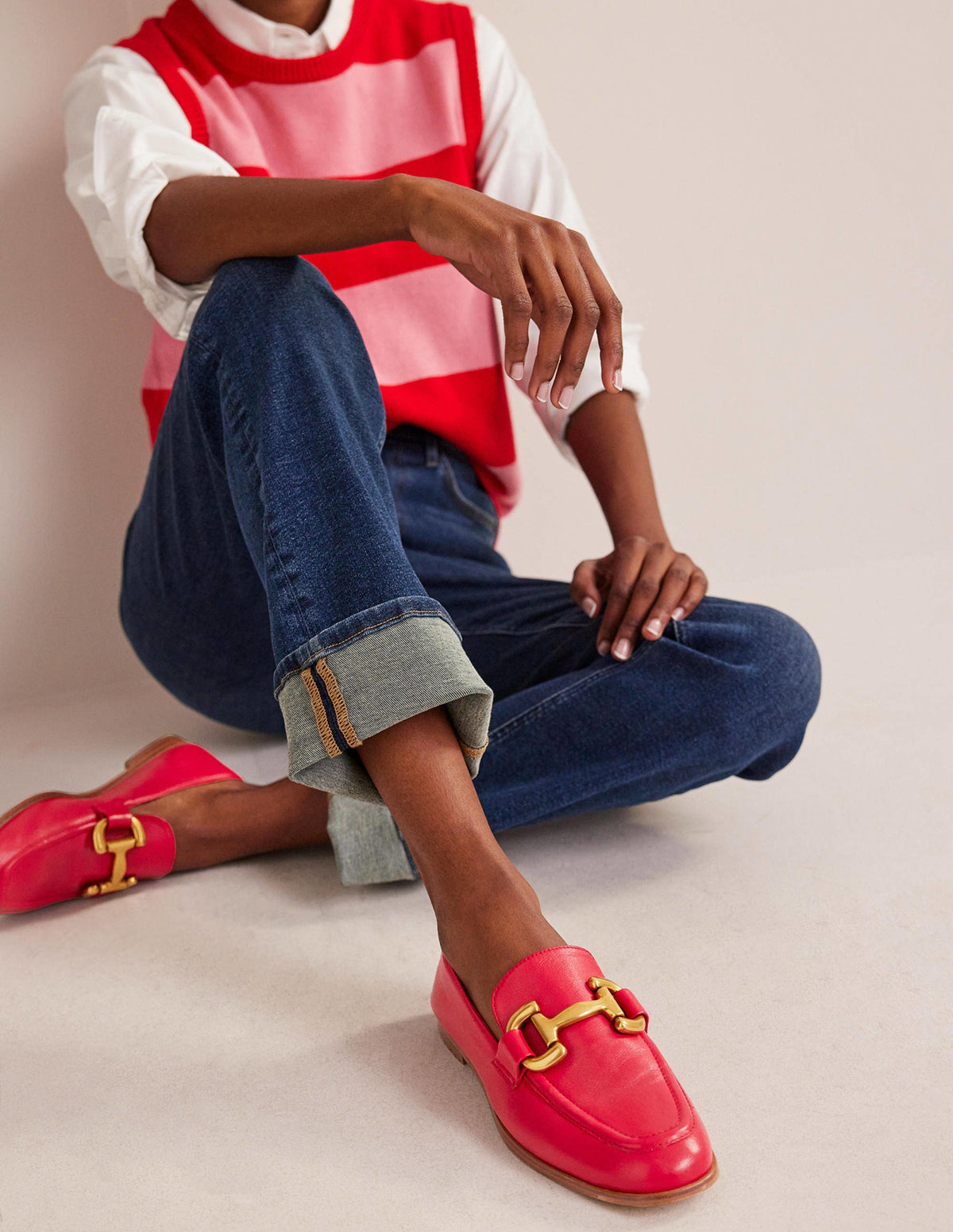 Iris Loafer mit Trensendetail-Briefkastenrot - Image 1