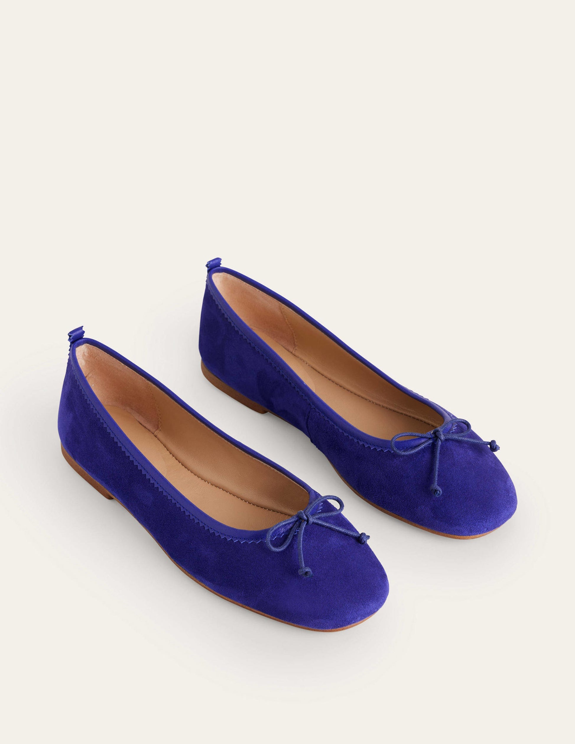 Ballerines Kitty à semelle souple-Daim bleu lapis-3