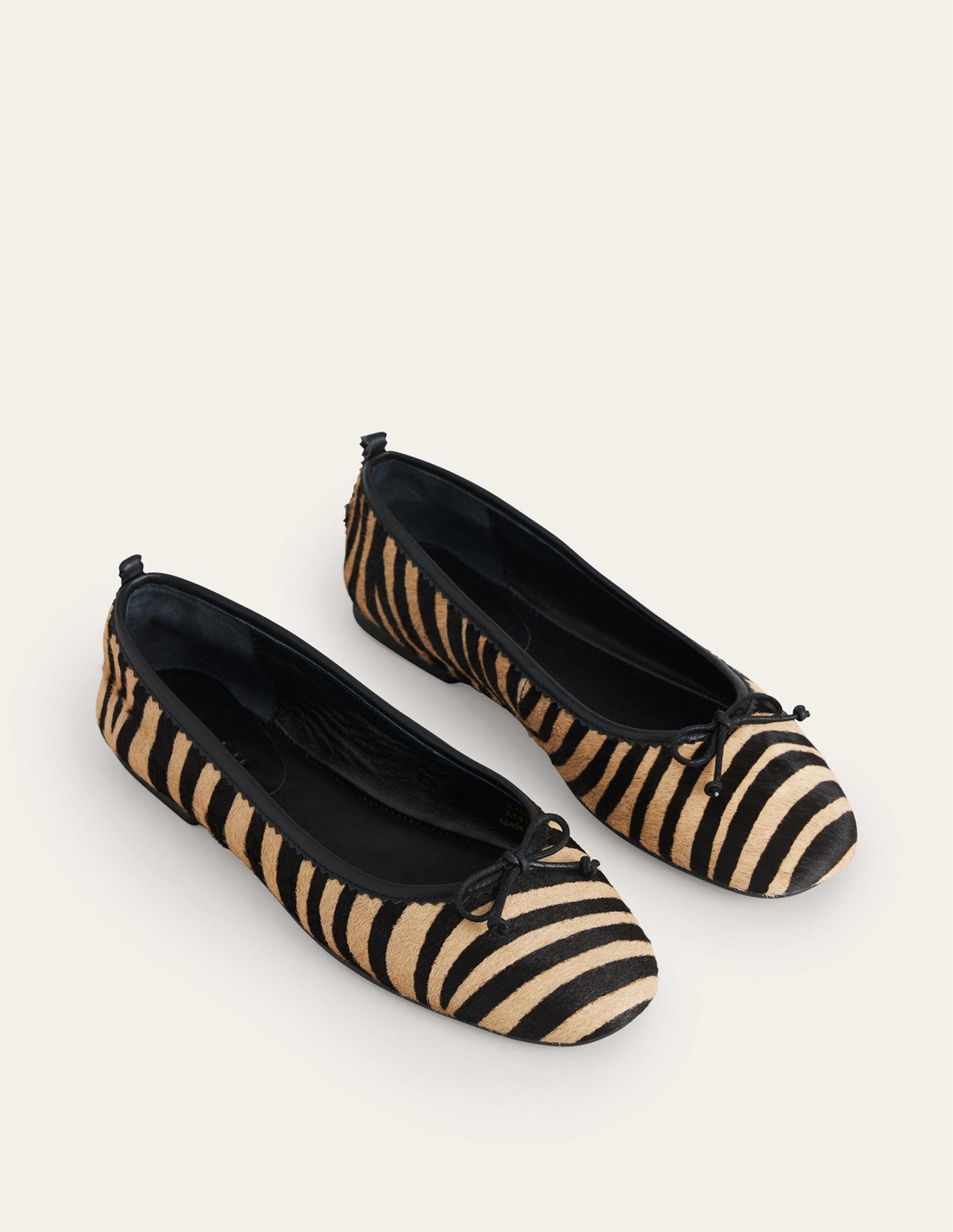 Kitty Ballerinas mit flexibler Sohle-Zebramuster Ponyhaar - Image 3