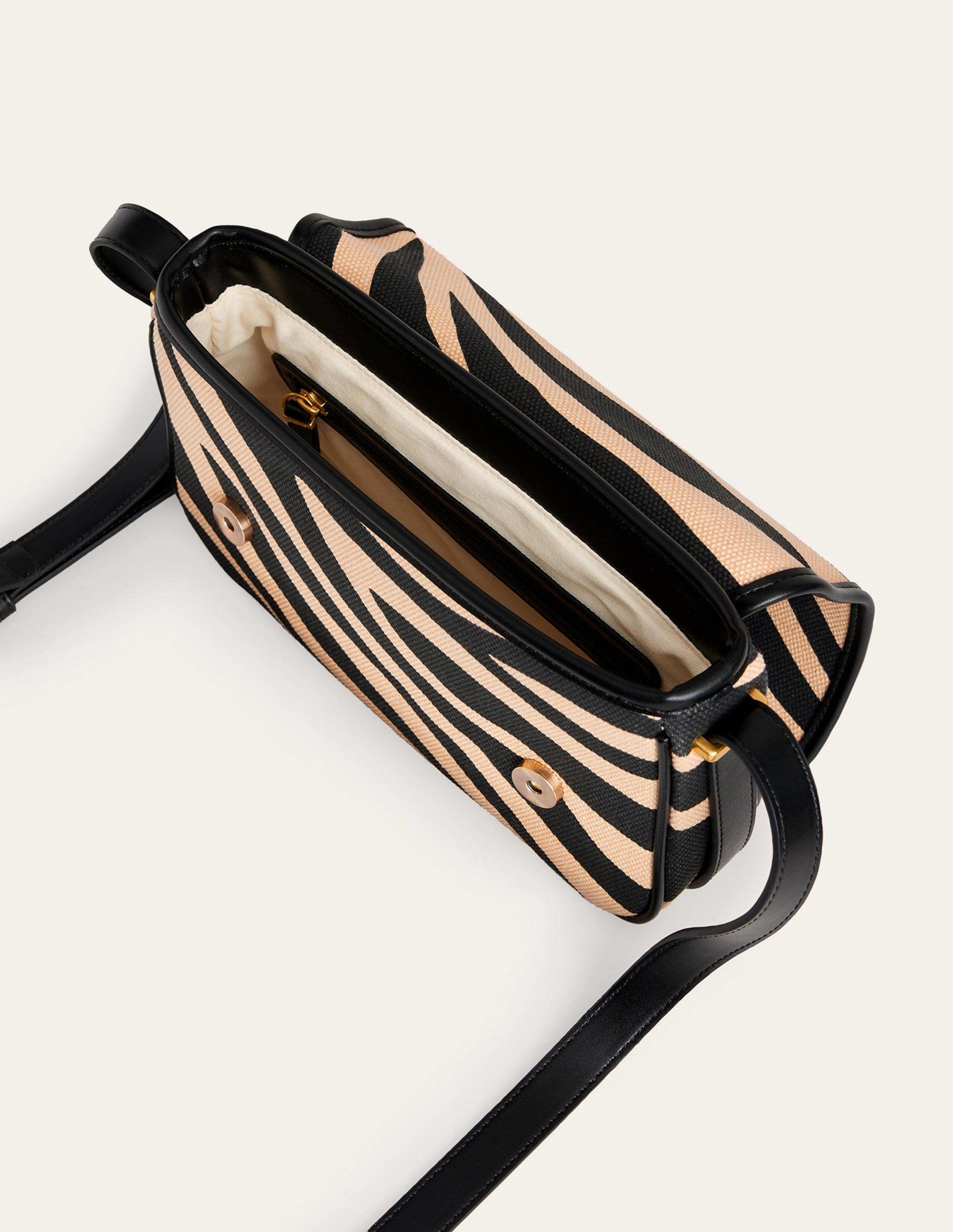 Strukturierte Umhängetasche-Beige Tiger-5