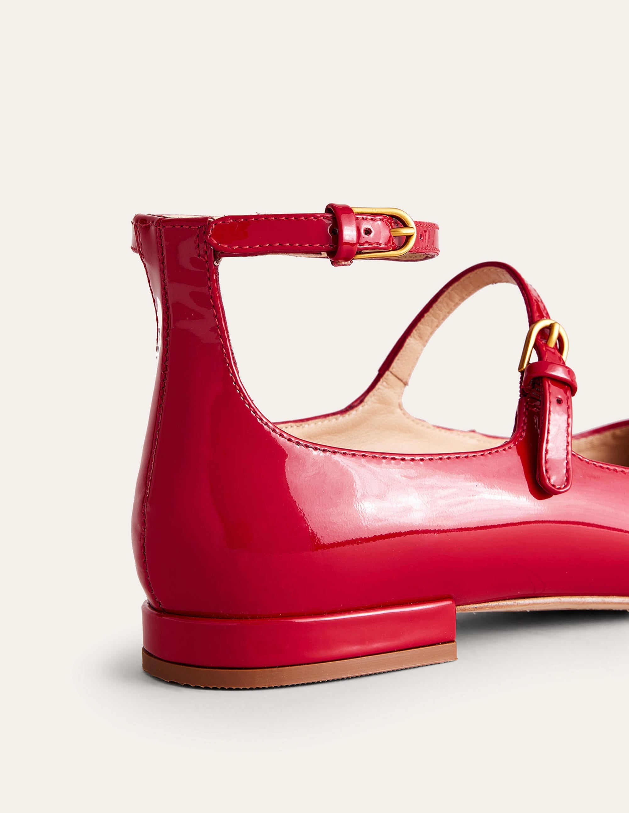 Mary-Jane-Schuhe mit doppeltem Riemen-Pepperoni Lack - Image 4