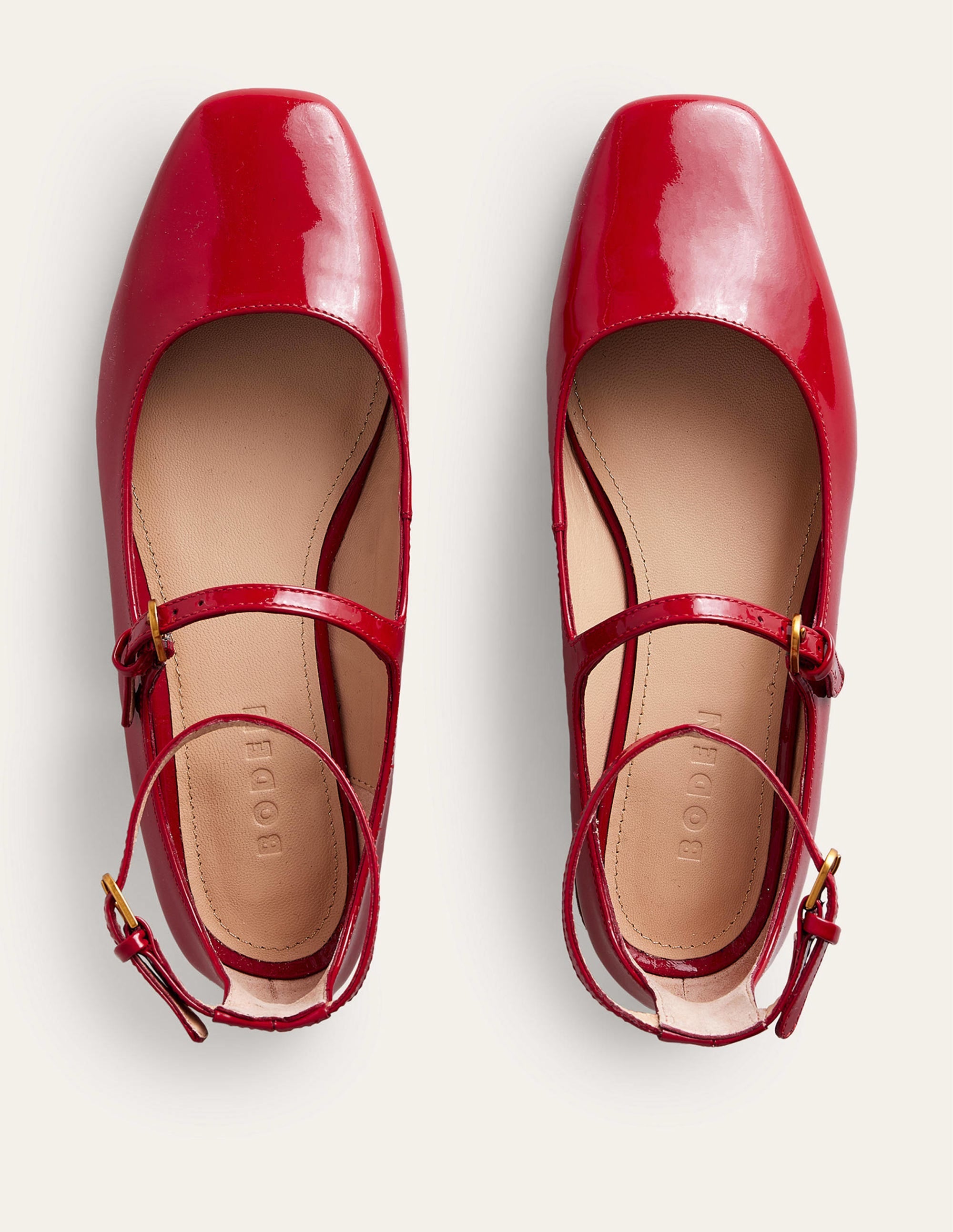 Mary-Jane-Schuhe mit doppeltem Riemen-Pepperoni Lack - Image 5