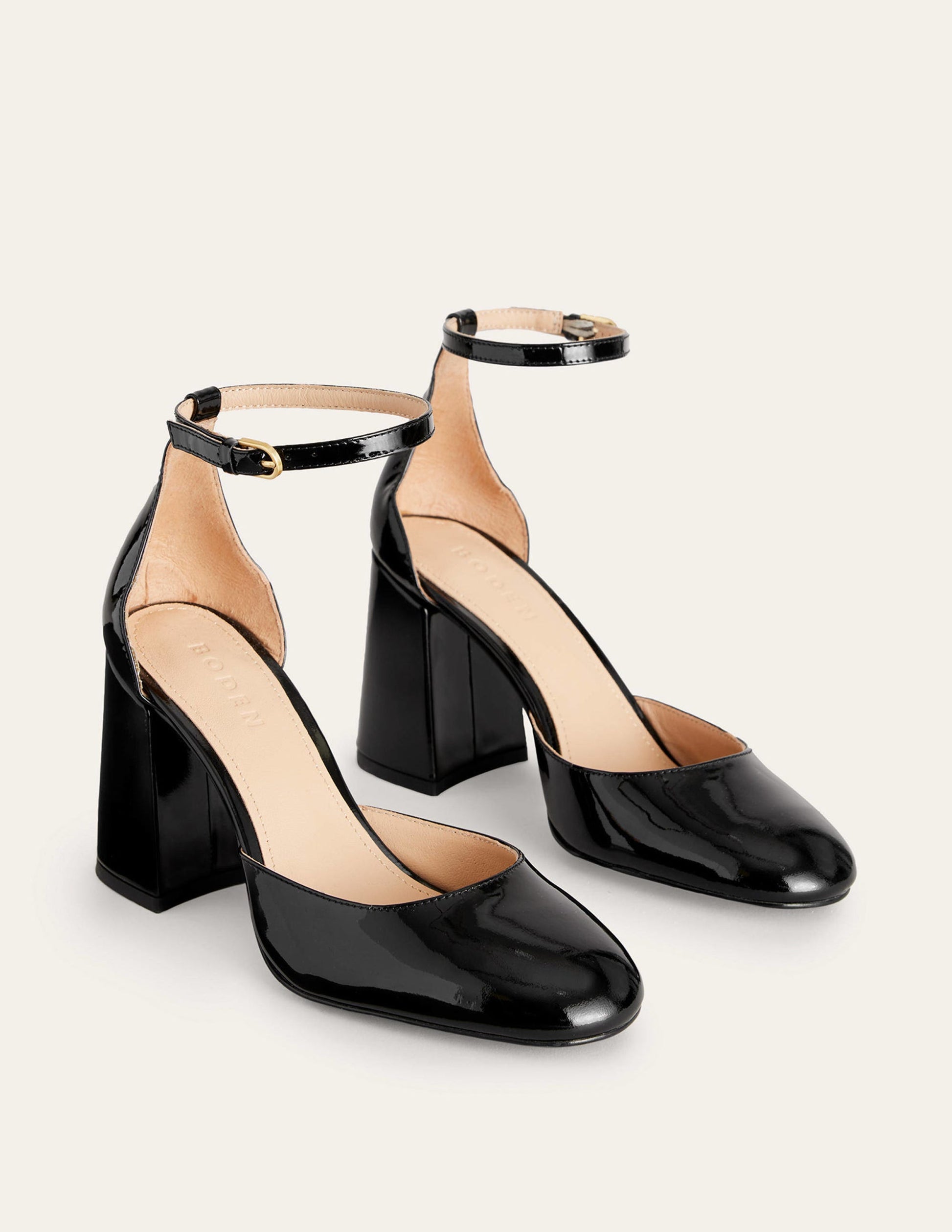 Escarpins en cuir verni-Noir verni-4