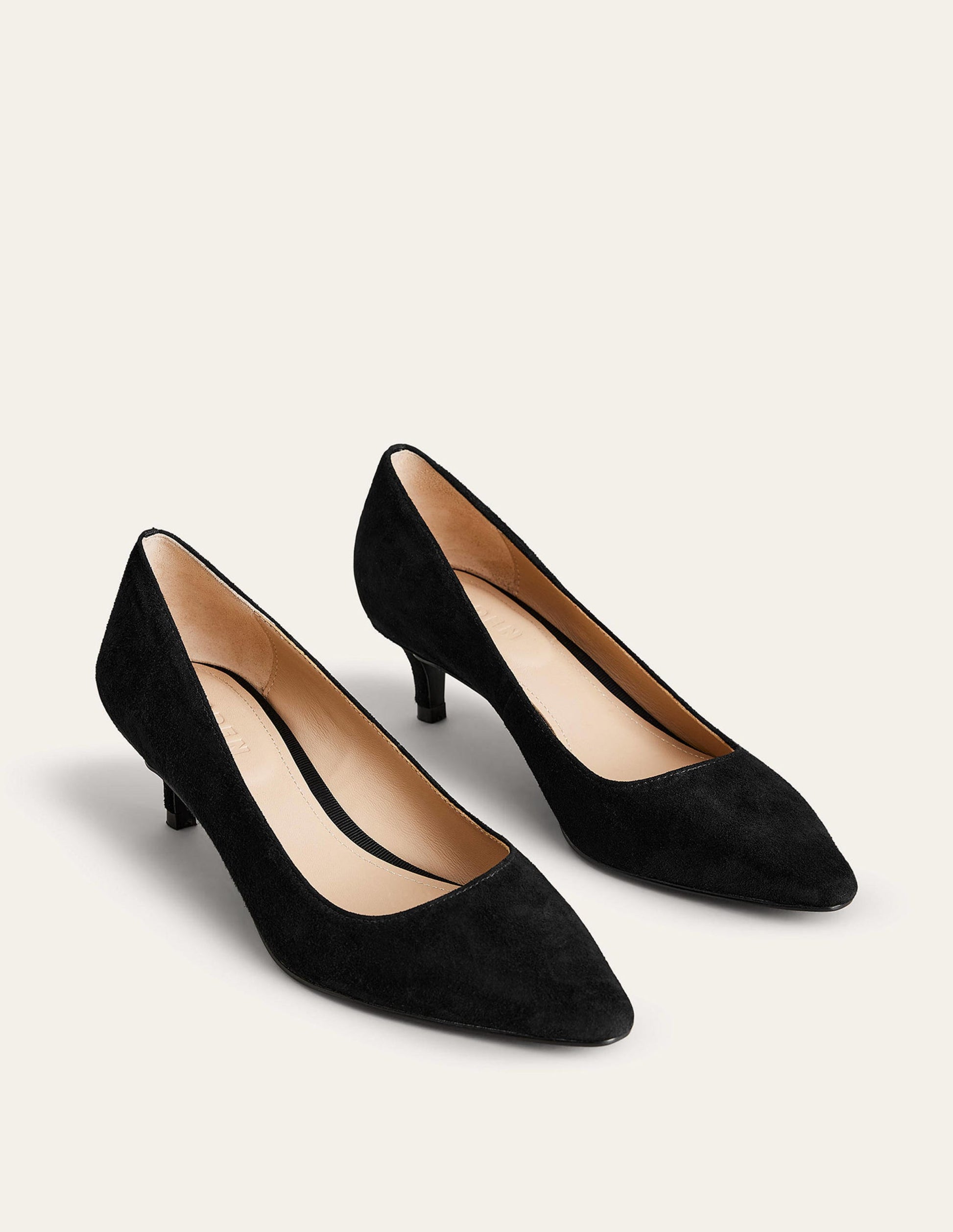 Lara Low-Heeled Court Shoes-Black-3