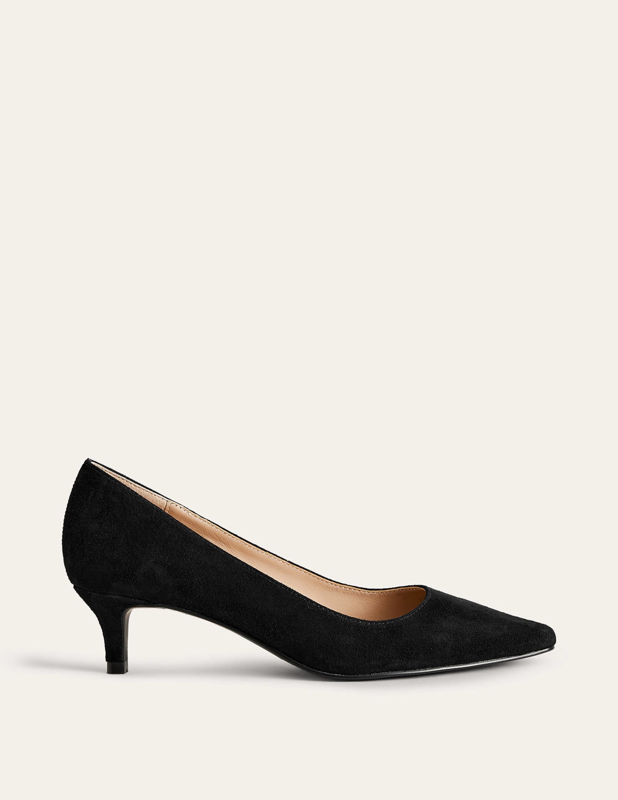 Lara Low-Heeled Court Shoes-Black - Image 2