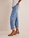 Lara Pumps mit niedrigem Absatz-Leopardenmuster Ponyhaar