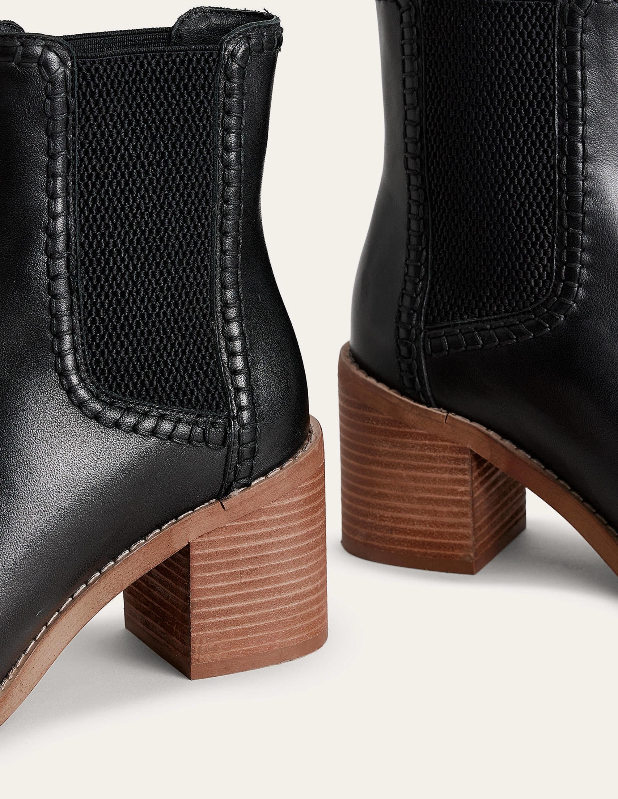 Bottines Chelsea à talons carrés-Noir - Image 4