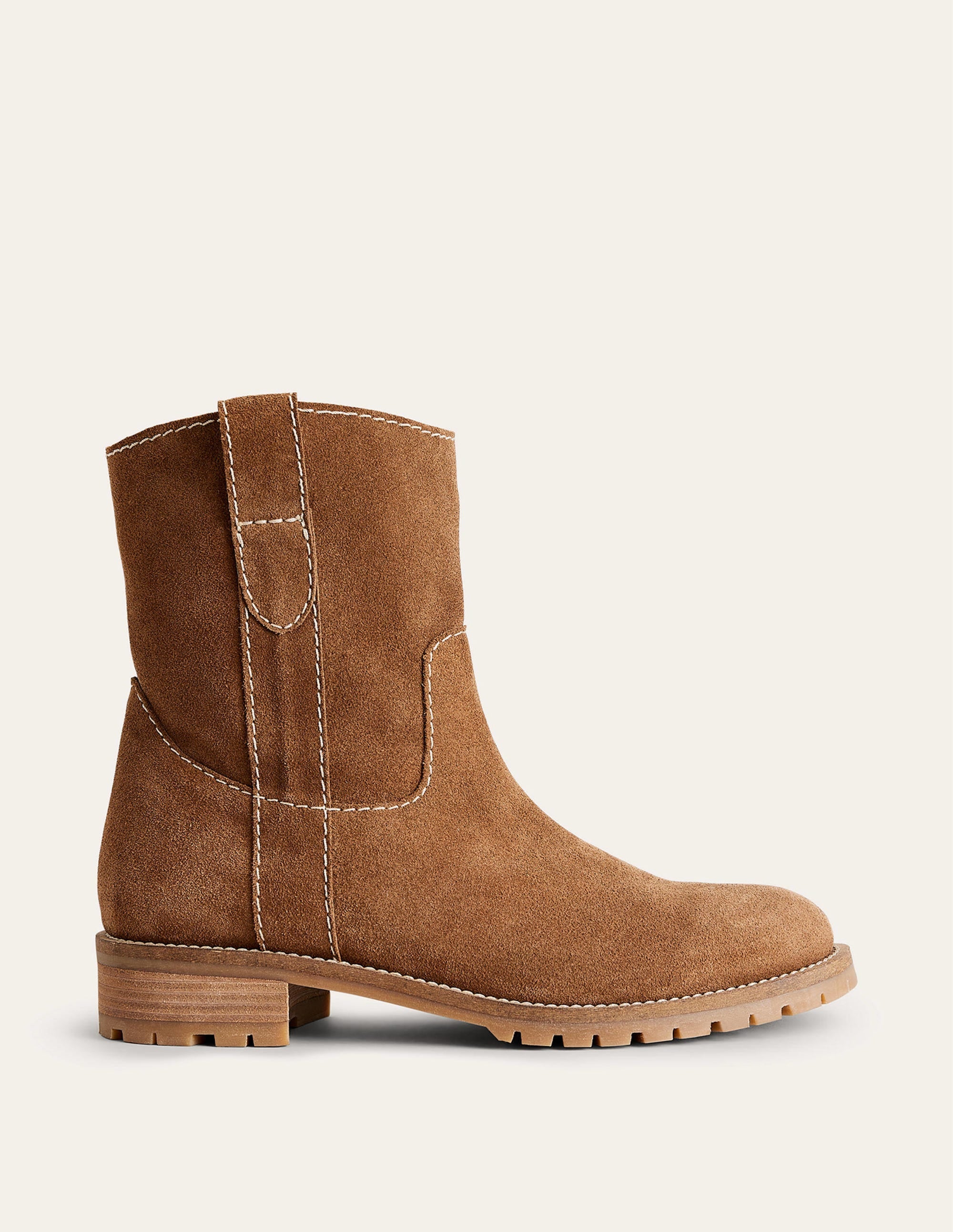 Western-Boots aus Wildleder-Hellbraun Veloursleder - Image 3