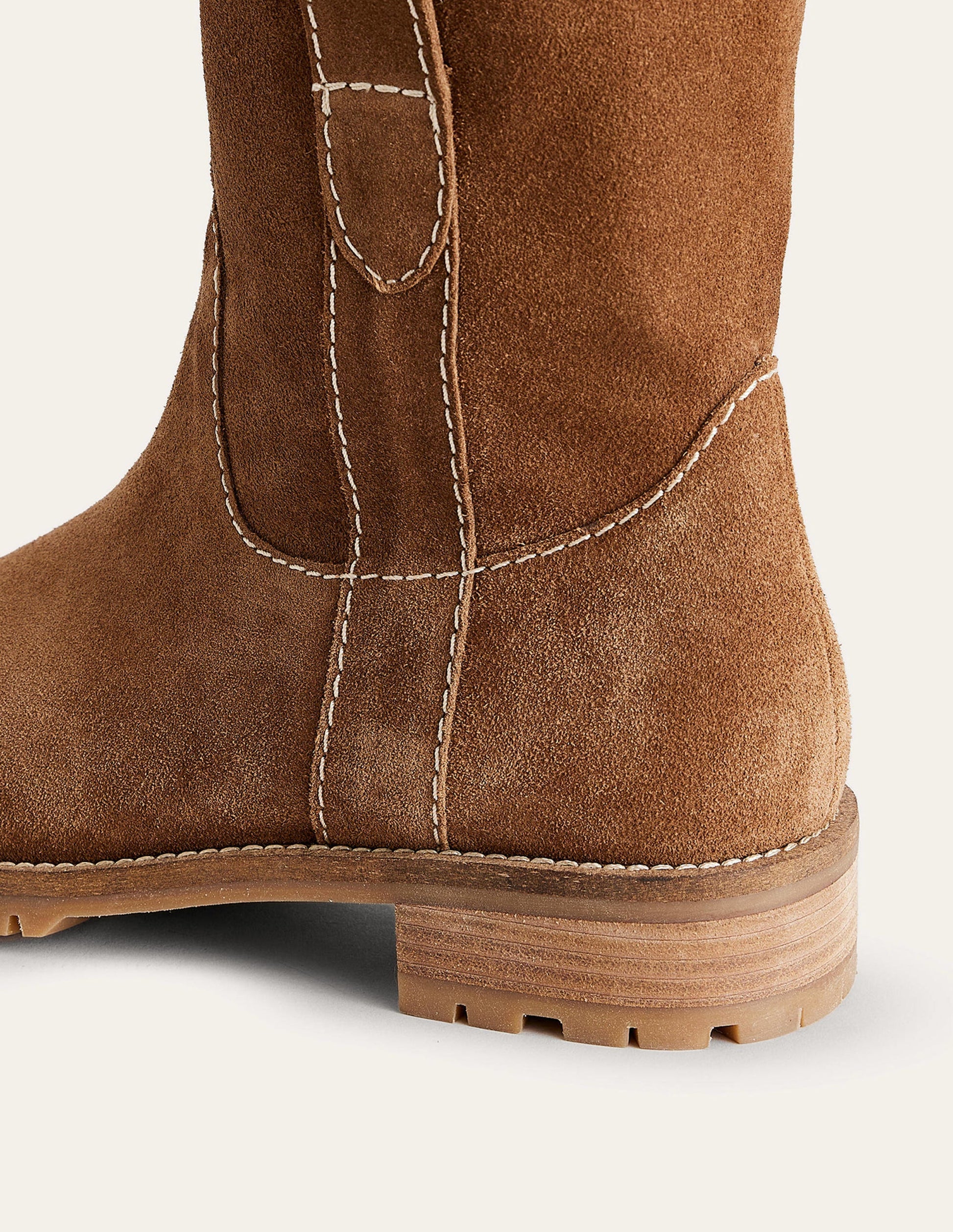 Western-Boots aus Wildleder-Hellbraun Veloursleder-5