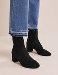 Stiefeletten mit Stretch-Schwarz