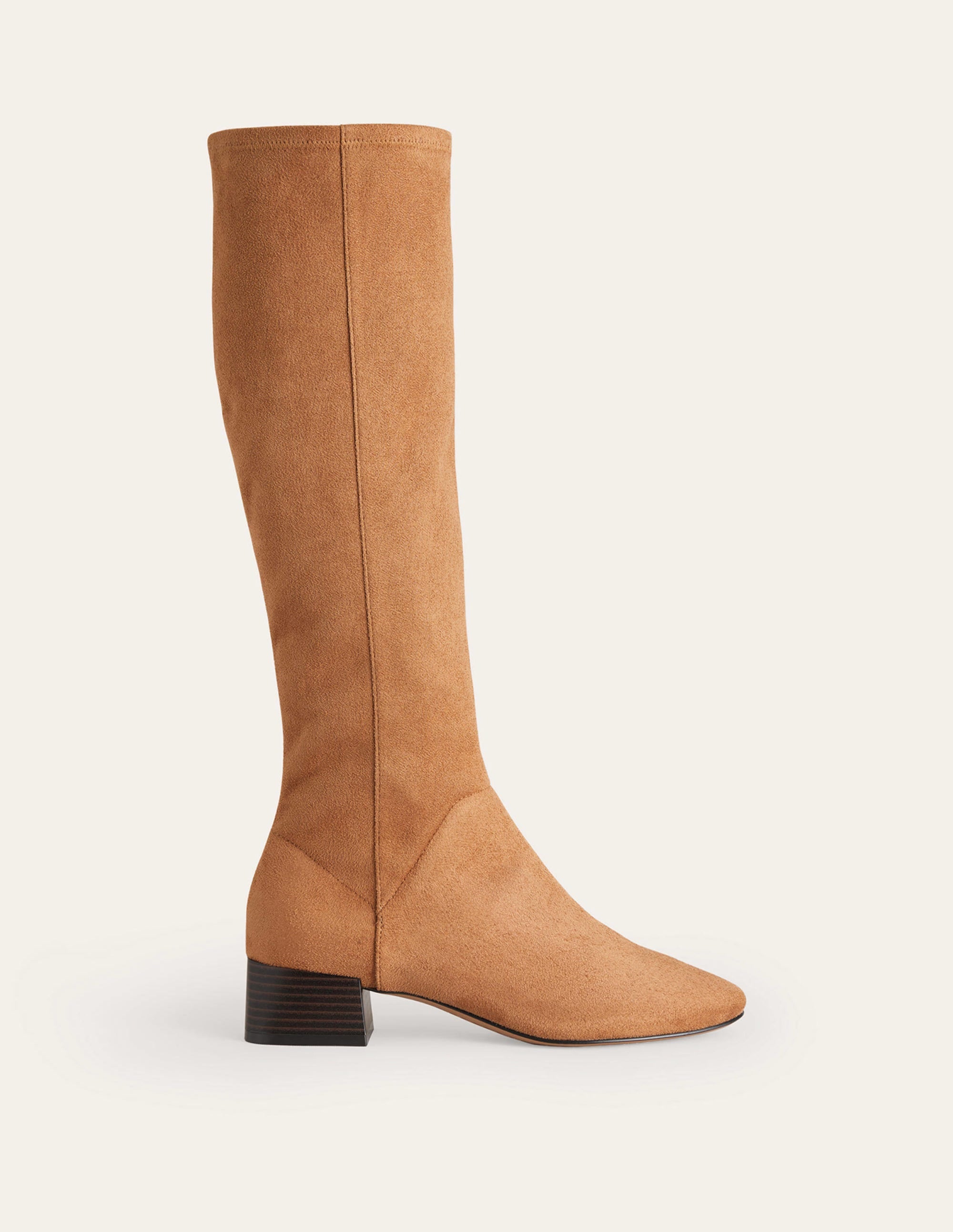 Cara Flat Stretch Knee Boots-Acorn - Image 2