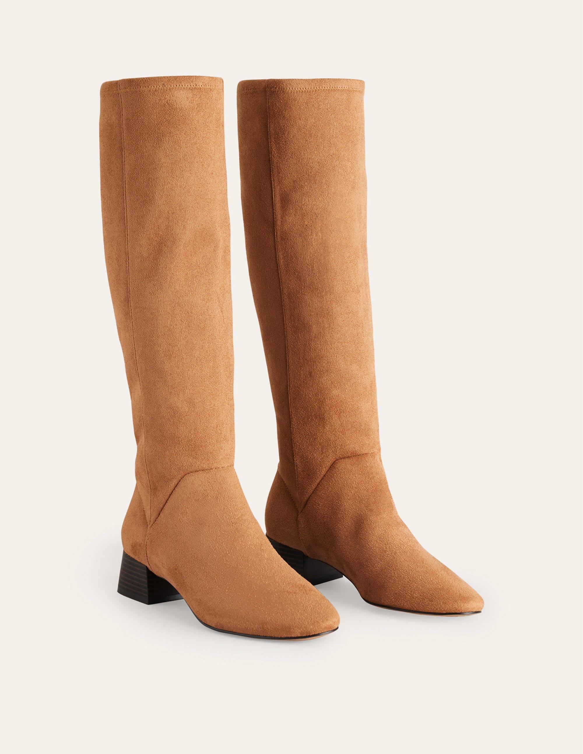 Cara Flat Stretch Knee Boots-Acorn - Image 3