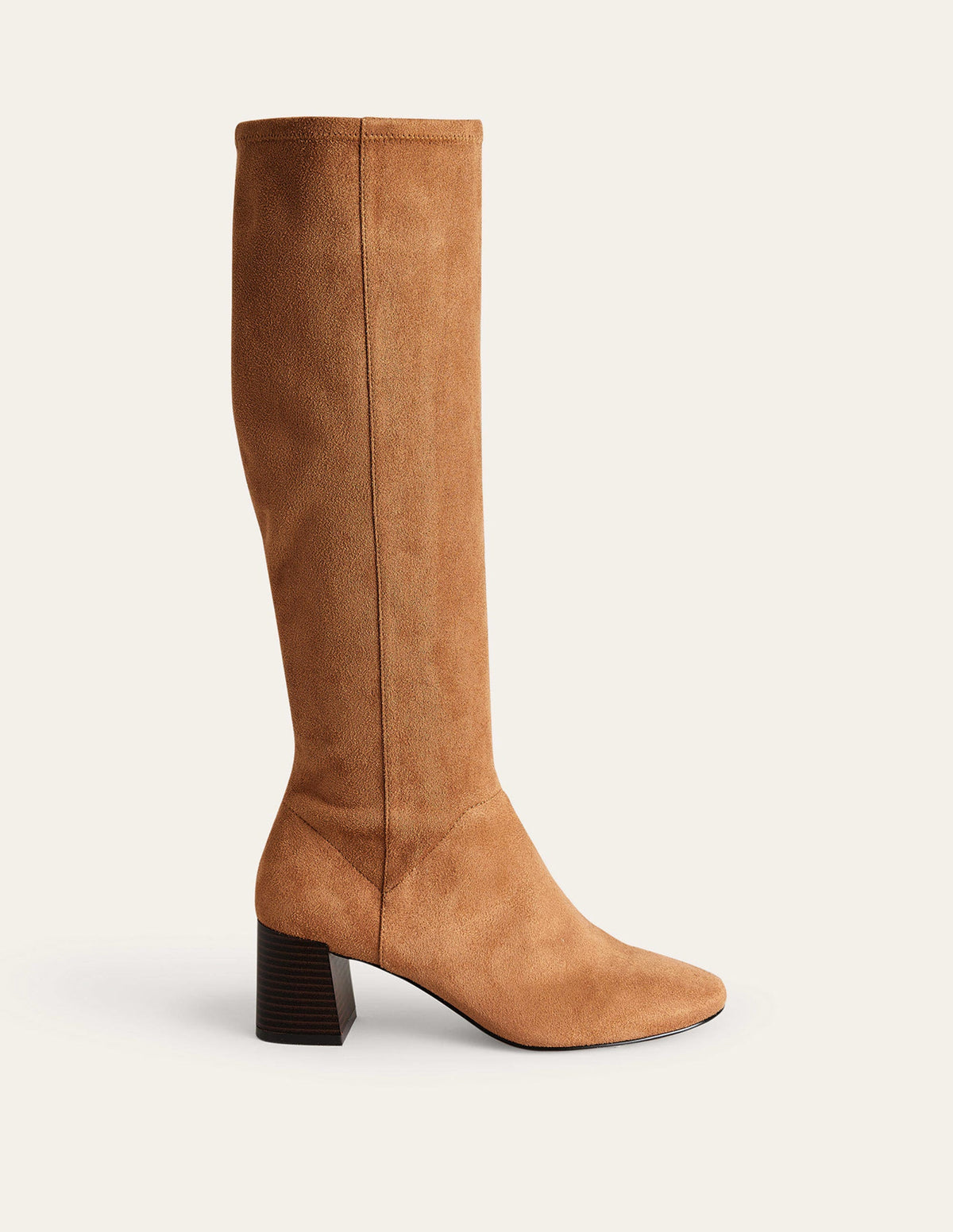 Cara Heeled Stretch Knee Boots-Acorn - Image 2