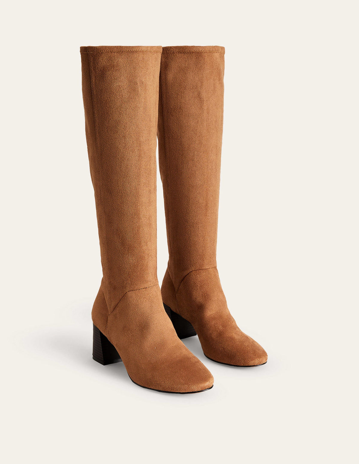 Cara Heeled Stretch Knee Boots-Acorn - Image 3