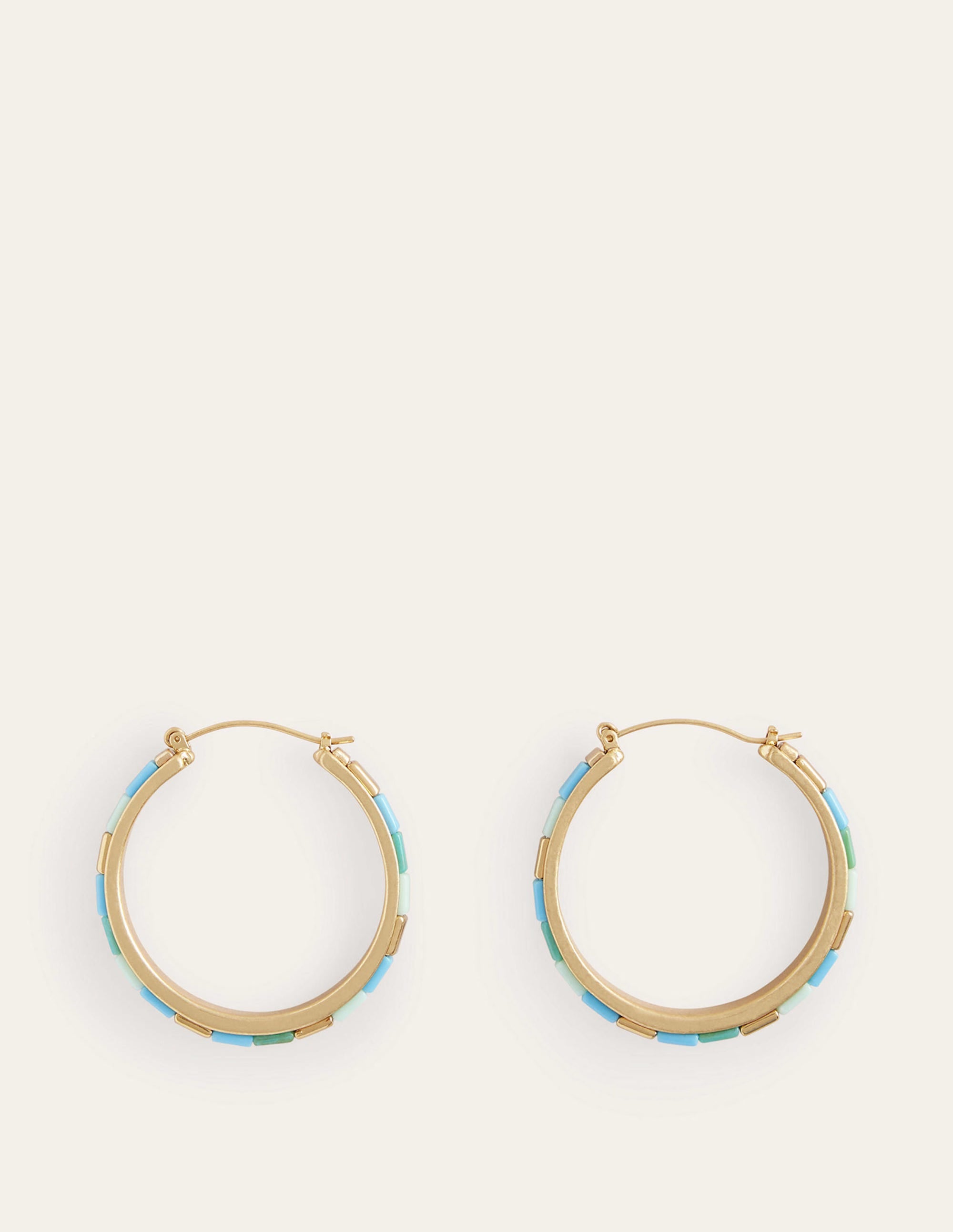 Créoles en perles-Vert - Image 2