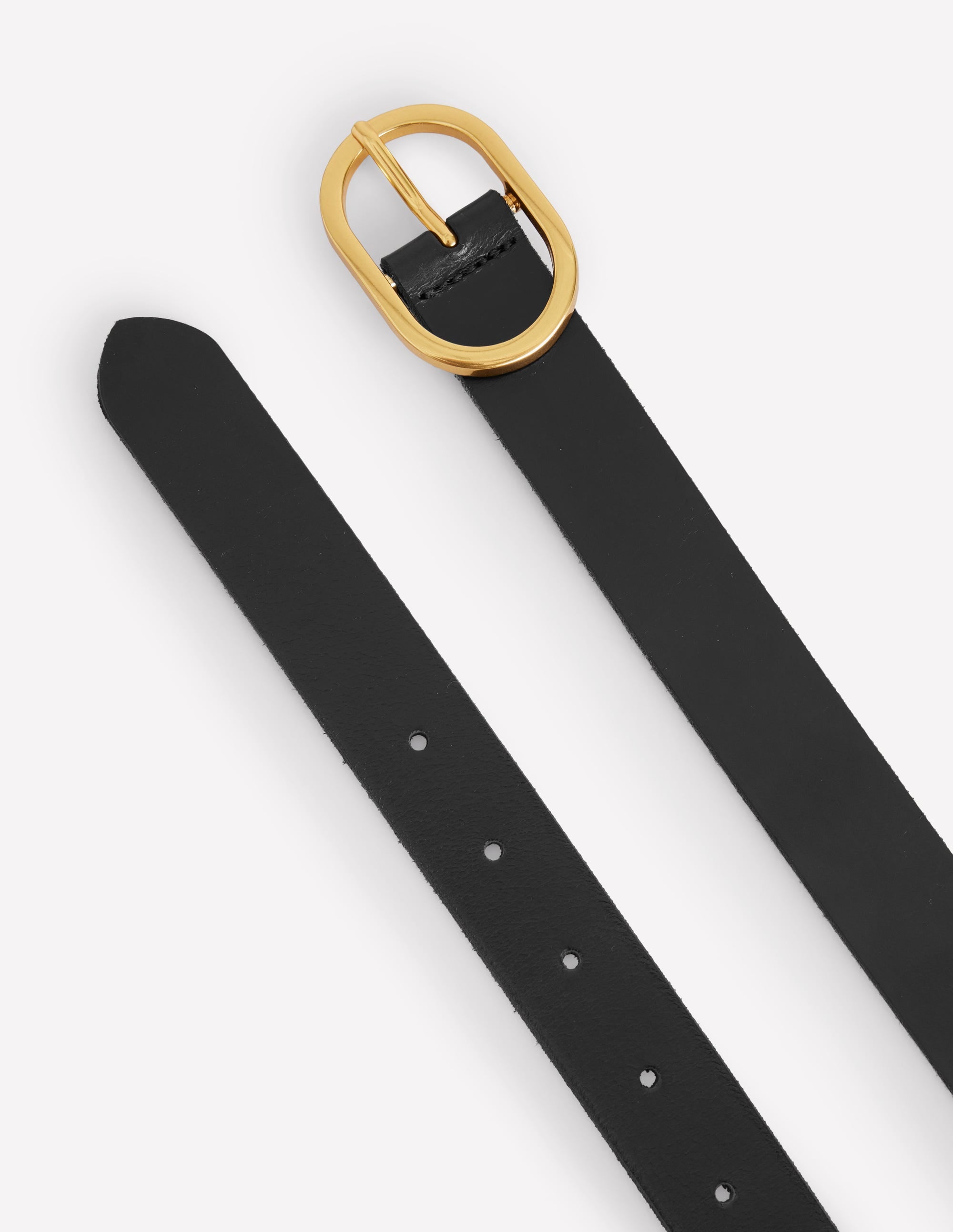 Ceinture classique en cuir-Noir - Image 4