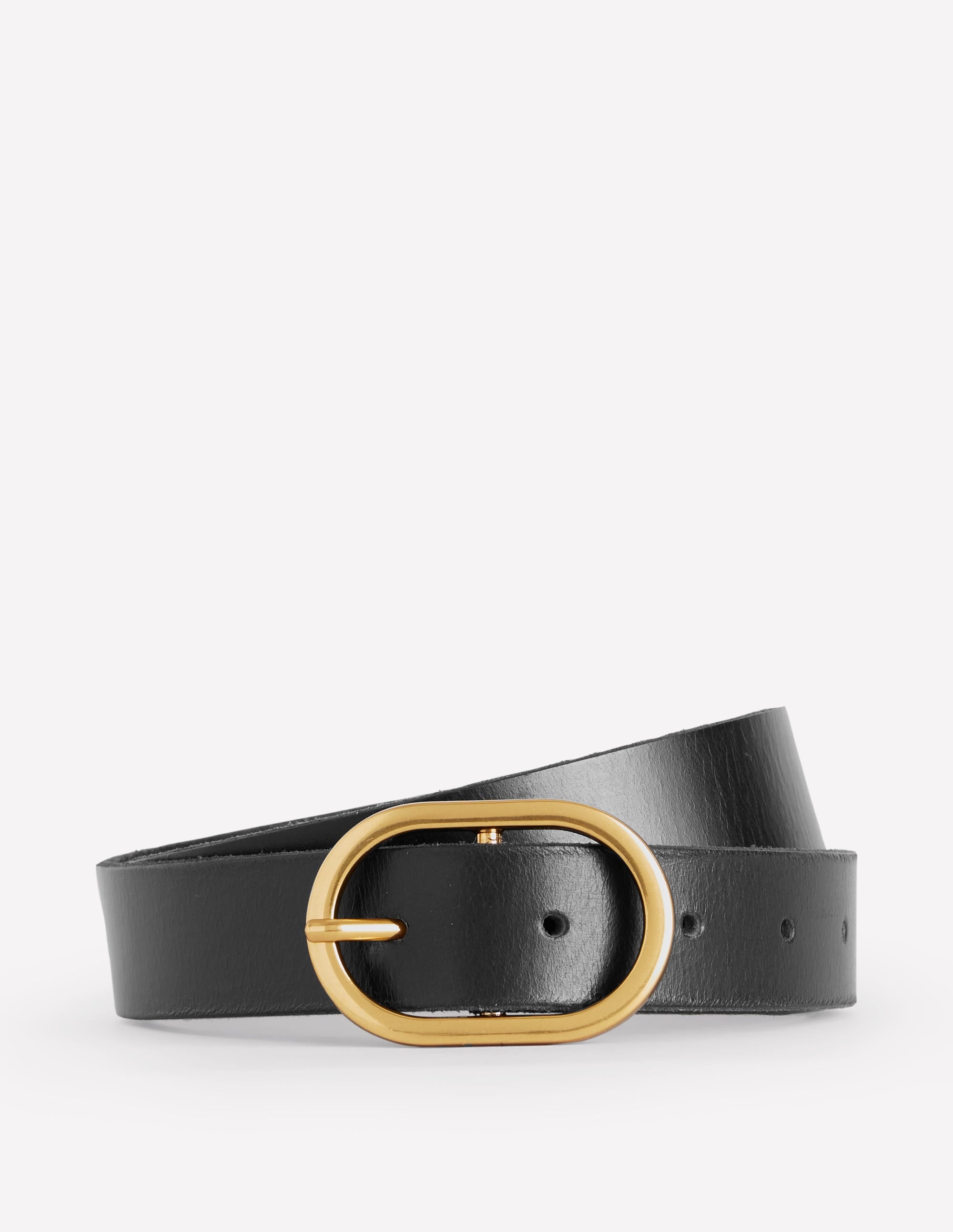 Ceinture classique en cuir-Noir - Image 3
