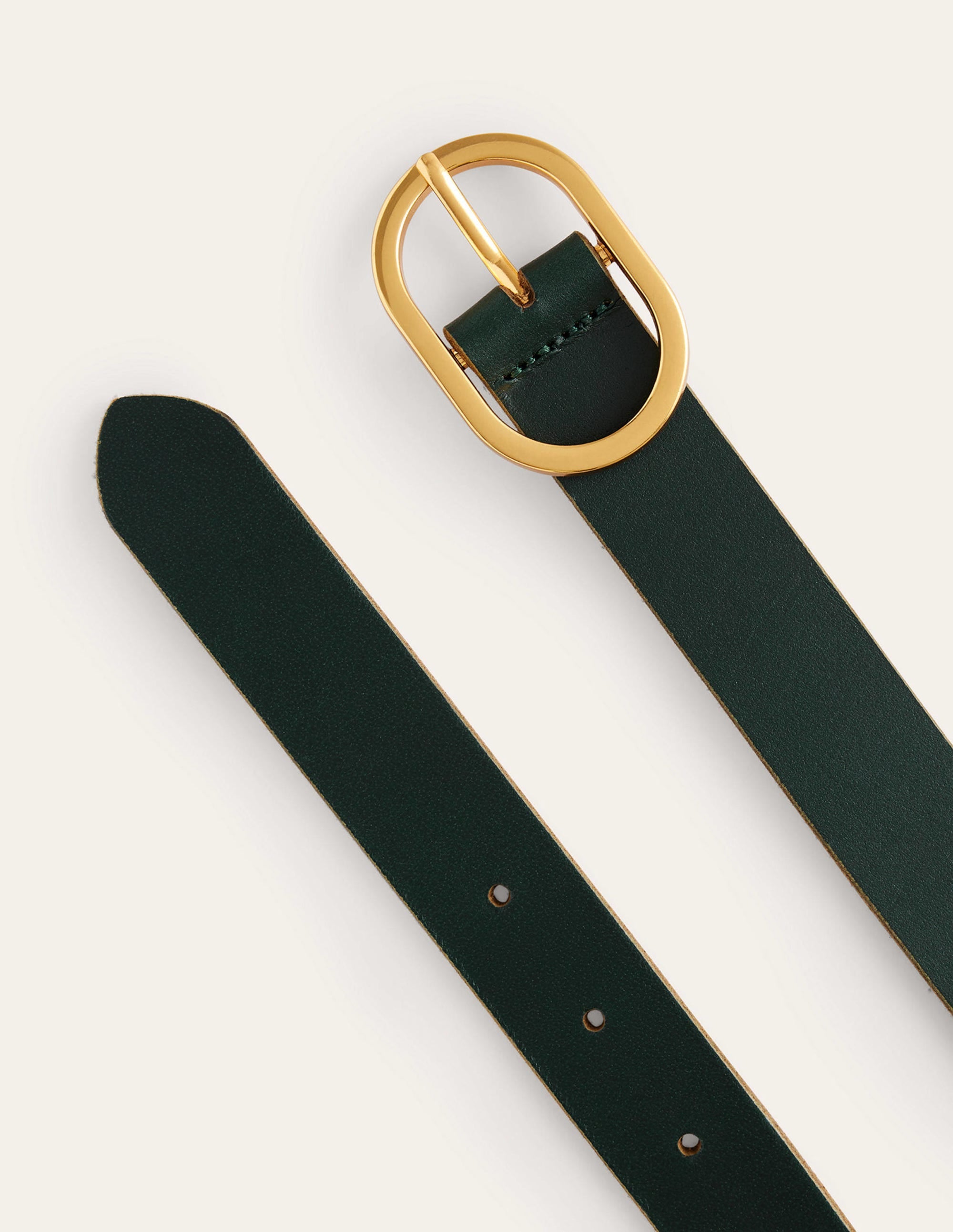 Ceinture classique en cuir-Vert foncé - Image 3