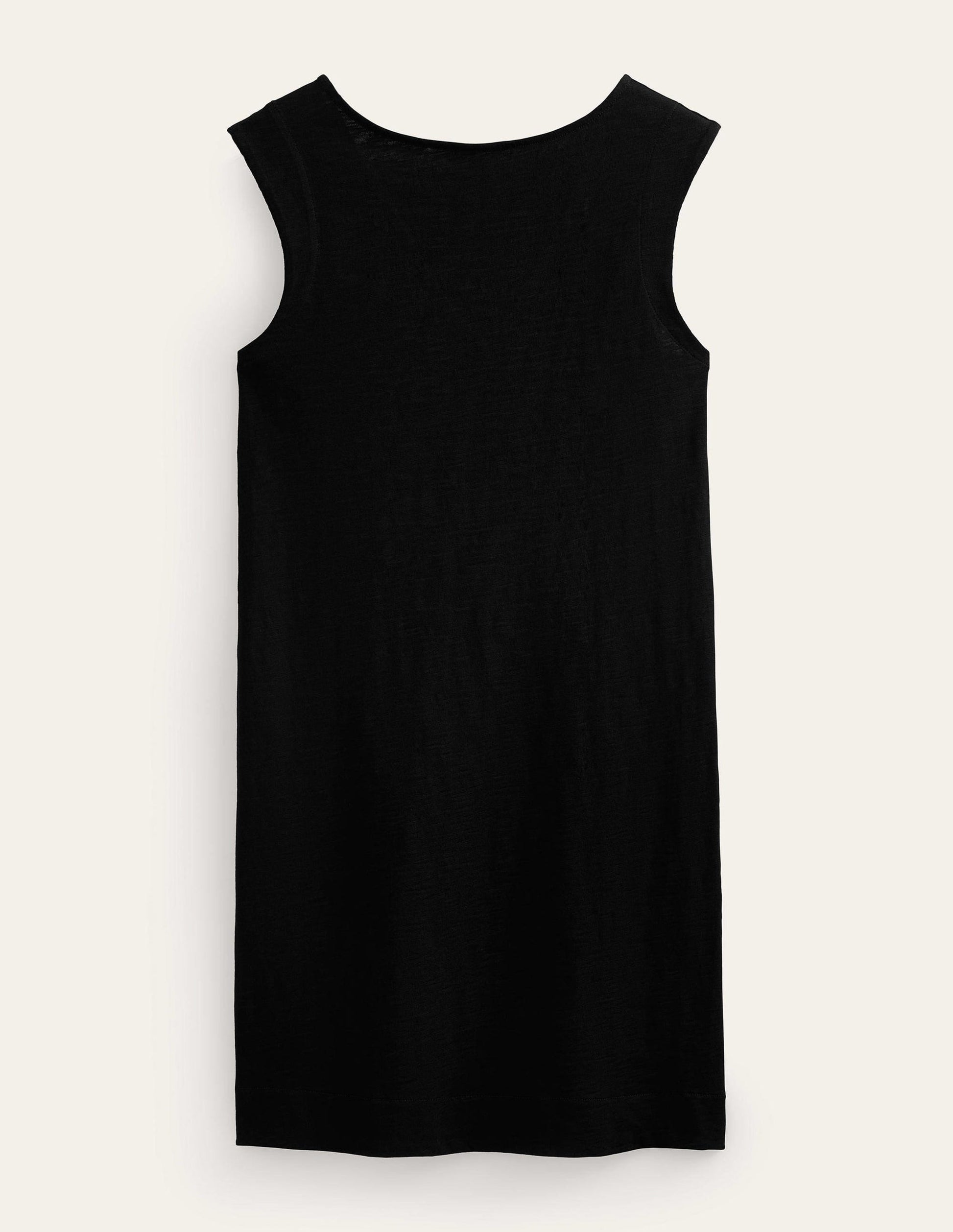 Ärmelloses Jersey-Etuikleid-Schwarz-5