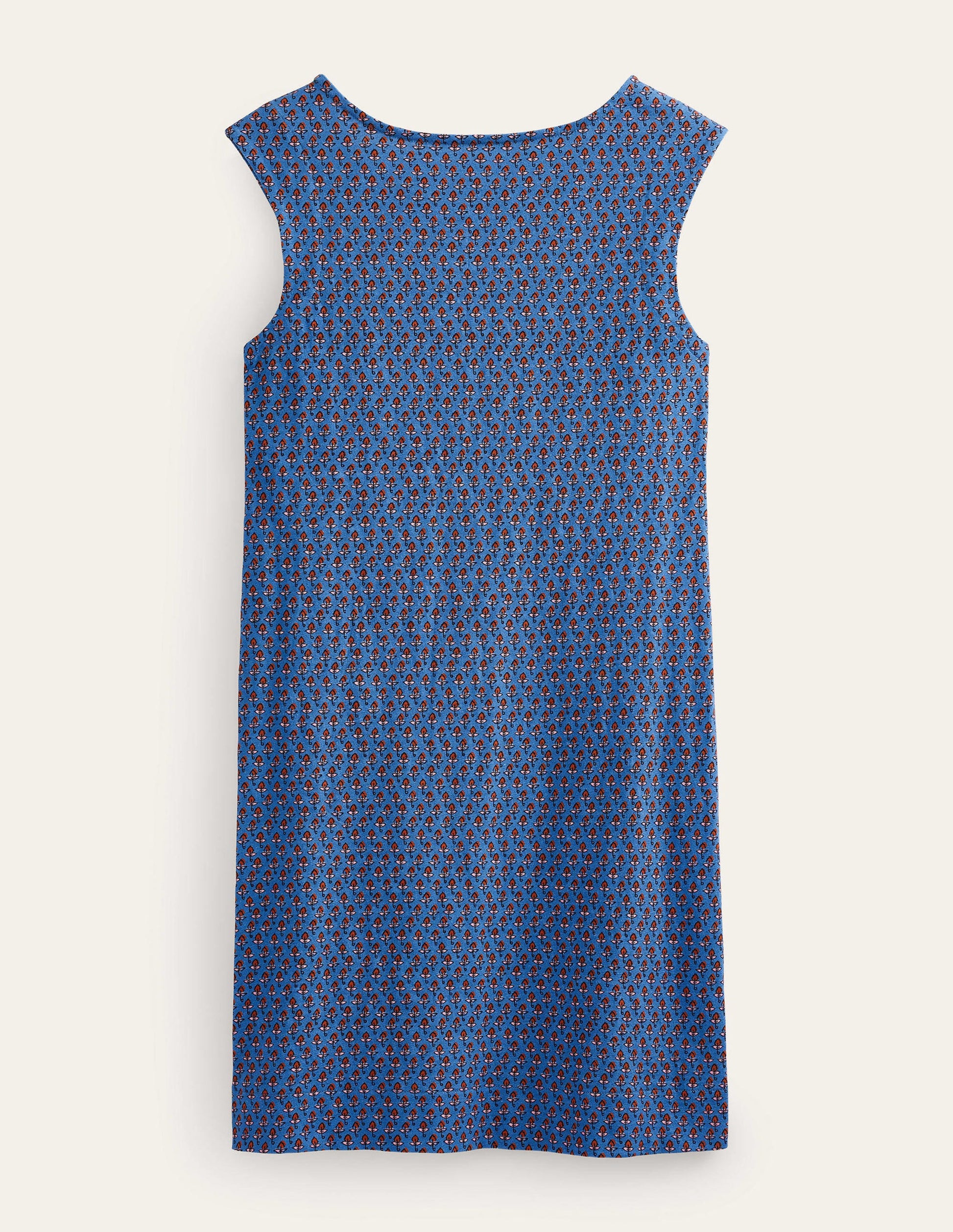 Ärmelloses Jersey-Etuikleid-Ägäisches Blau, Tulip Blush-7