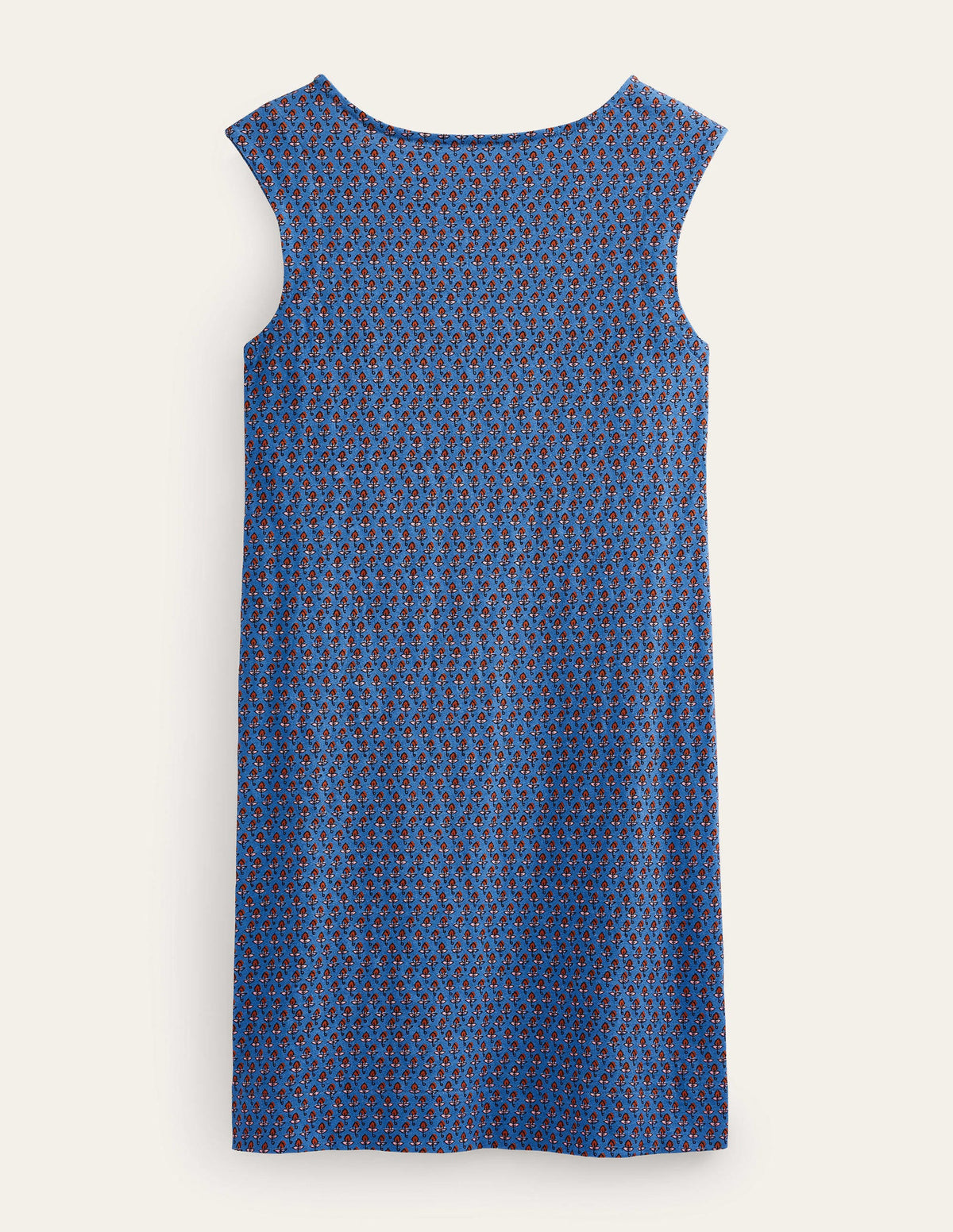 Ärmelloses Jersey-Etuikleid-Ägäisches Blau, Tulip Blush - Image 7