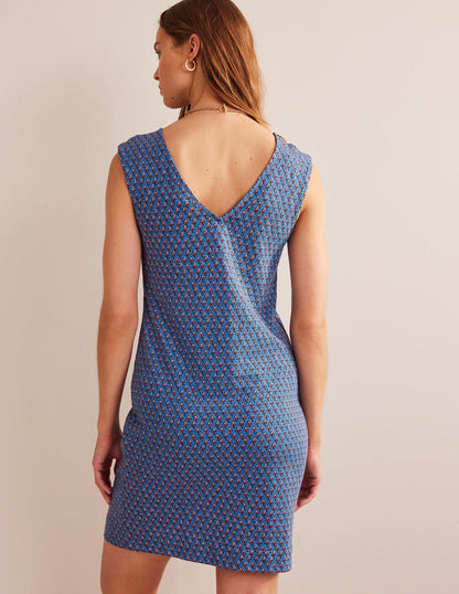 Ärmelloses Jersey-Etuikleid-Ägäisches Blau, Tulip Blush-3