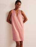Jersey-Kleid mit Keilausschnitt-Dattelpflaume, Daisy Pome
