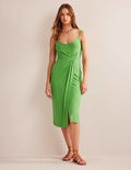 Sarong-Midikleid-Limette