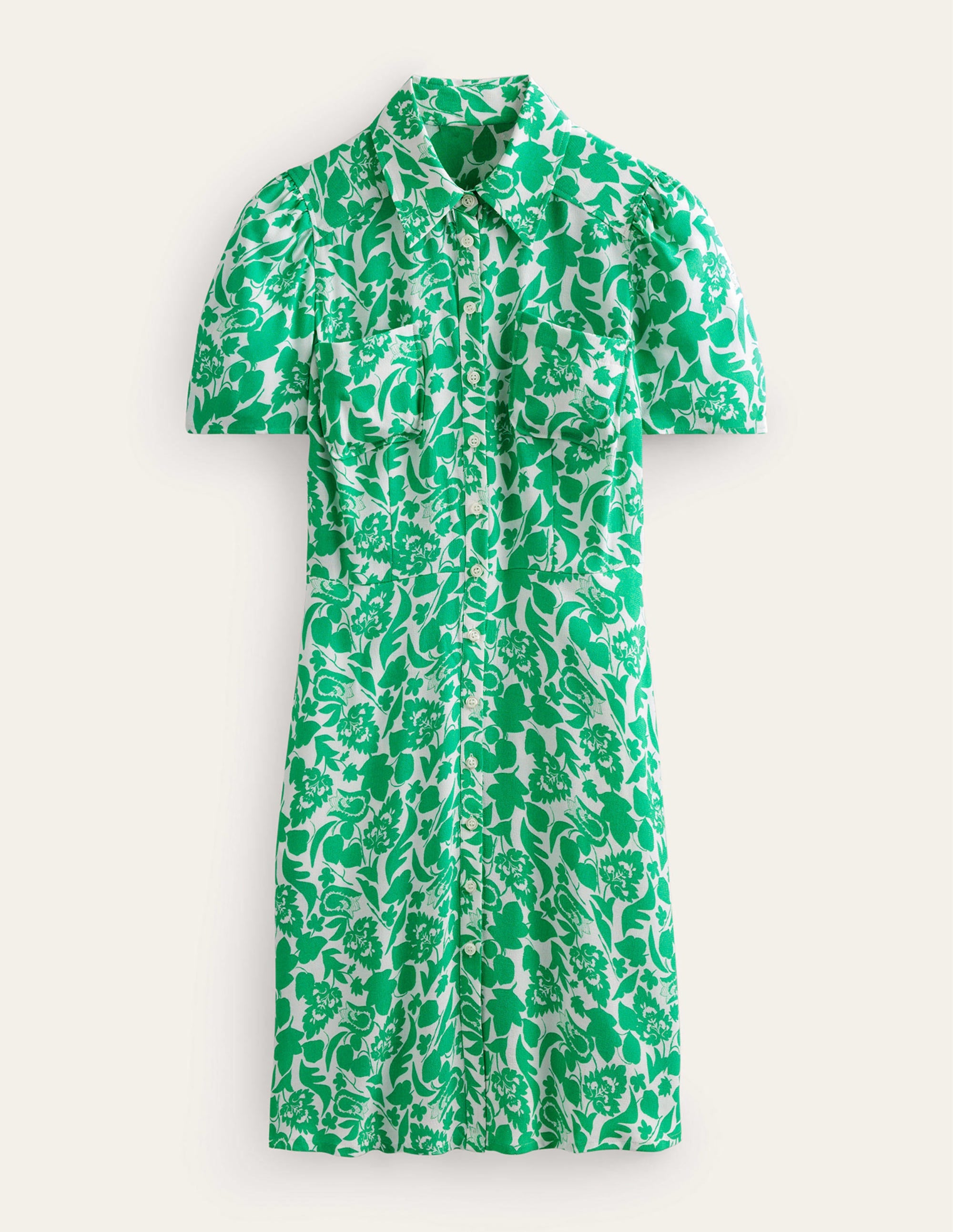 Robe-chemise Clara-Vert, motif Tulip Bloom - Image 5