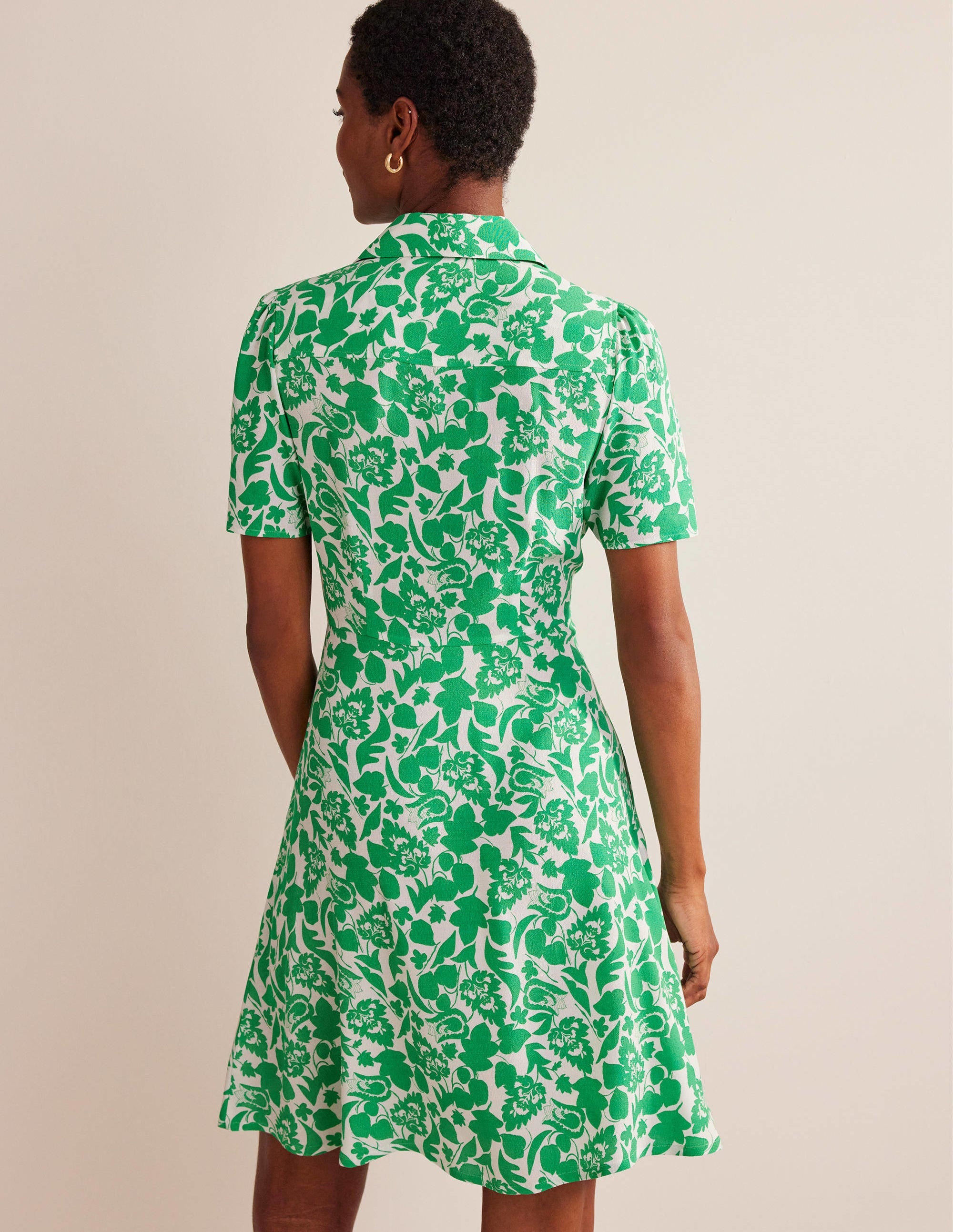 Robe-chemise Clara-Vert, motif Tulip Bloom - Image 3