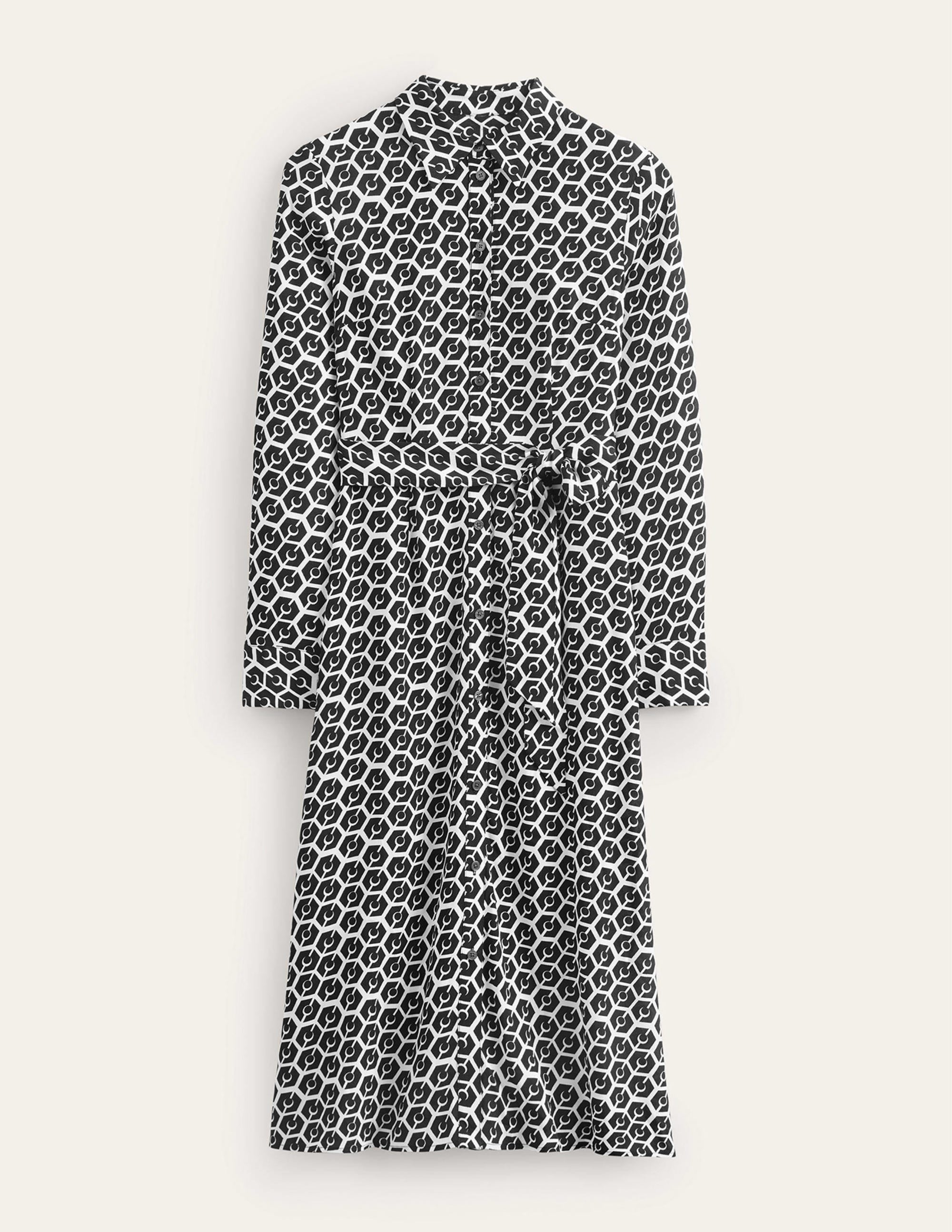 Kate Midi-Hemdblusenkleid-Schwarz, Reverie - Image 8