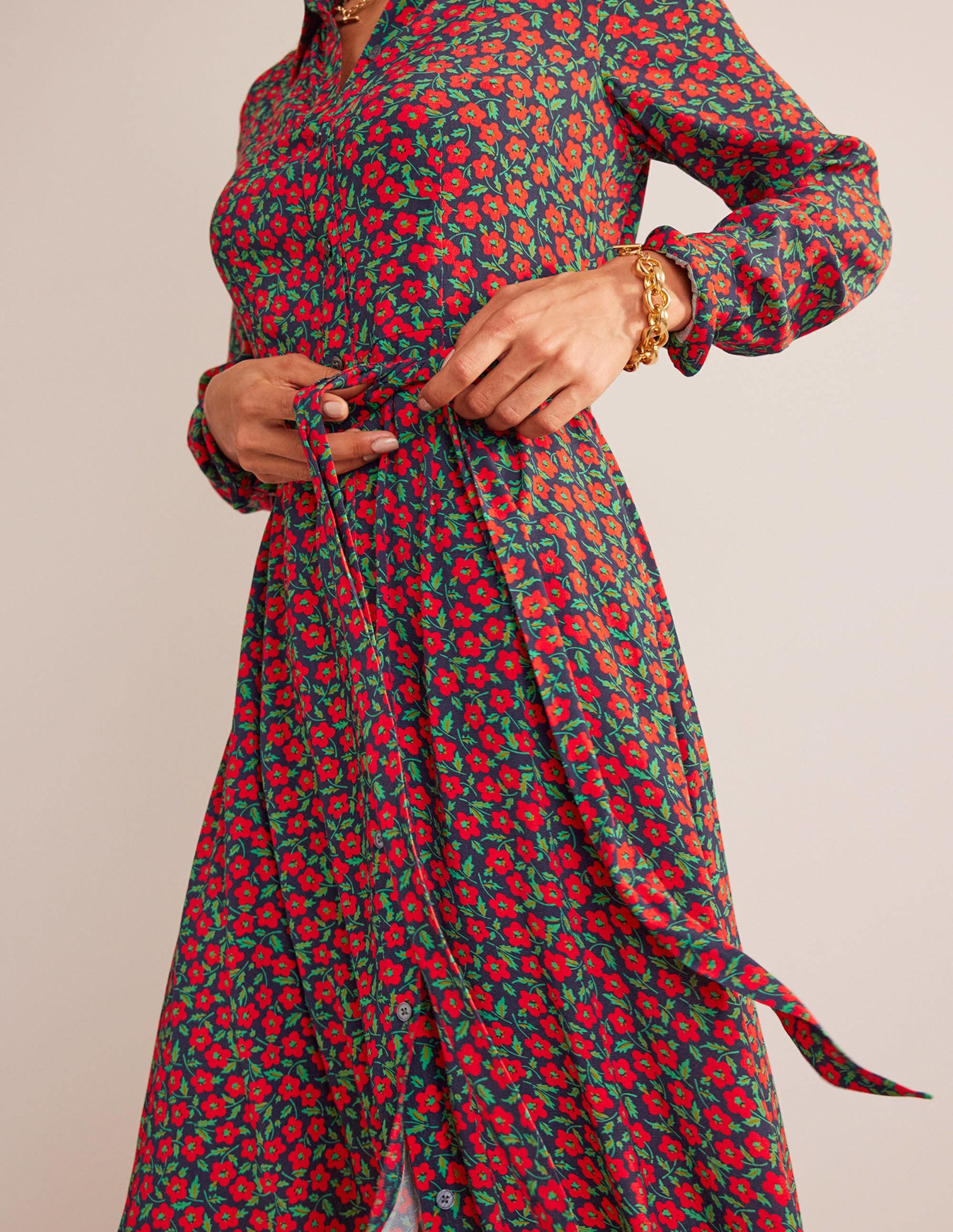 Robe-chemise midi Kate-Piment fort, motif Petal Pop - Image 2