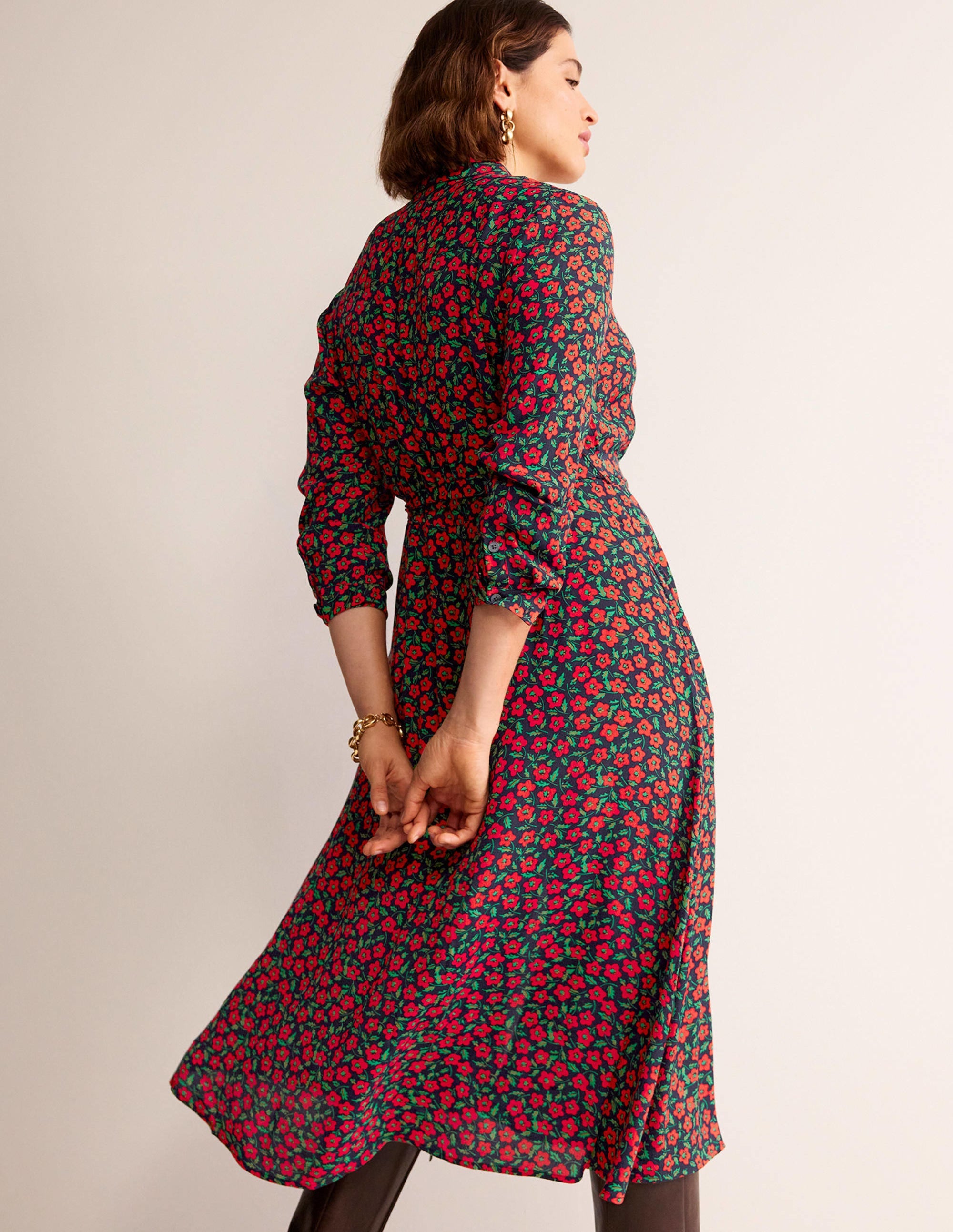 Robe-chemise midi Kate-Piment fort, motif Petal Pop - Image 7