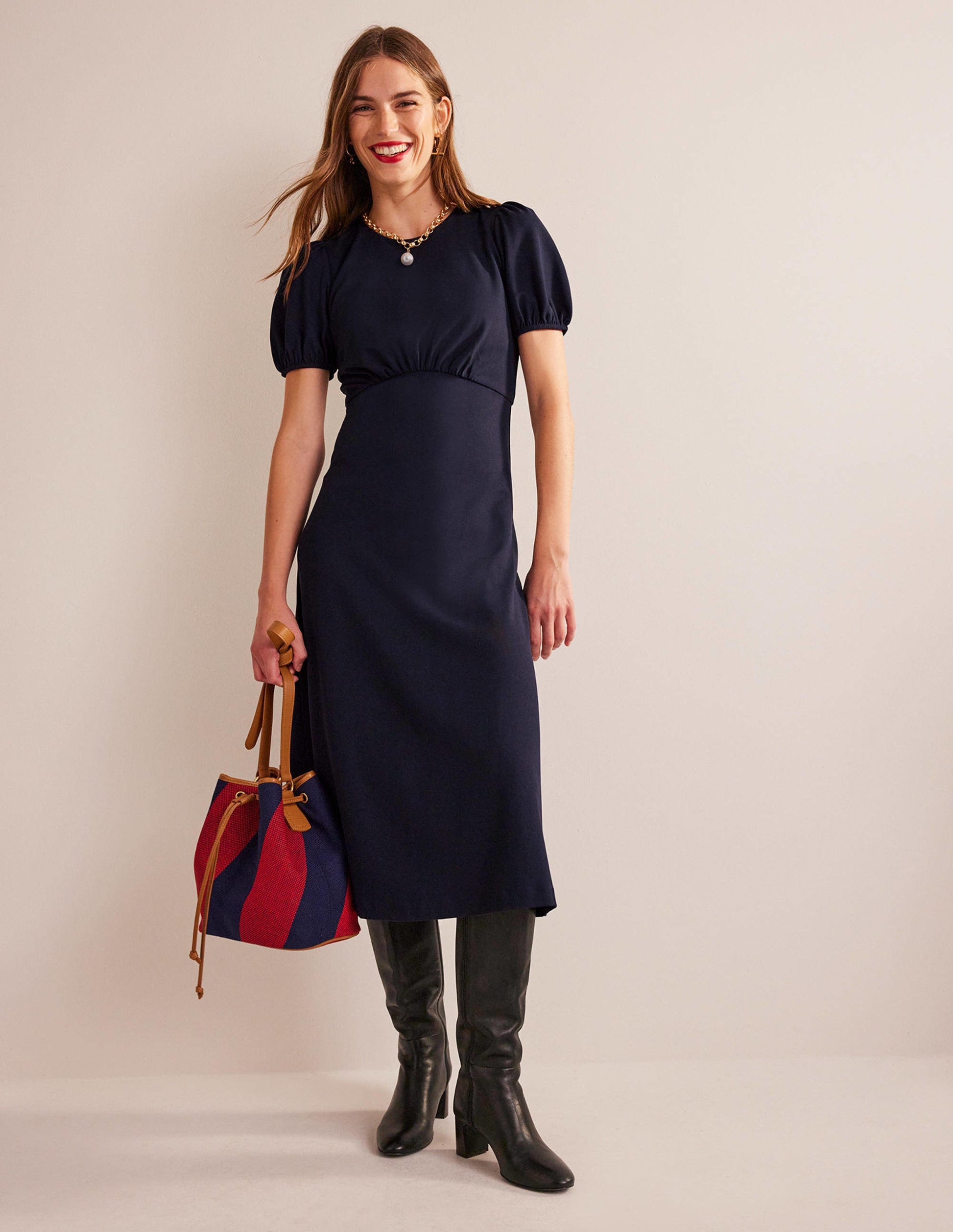 Nancy Jersey-Midikleid-Marineblau-1