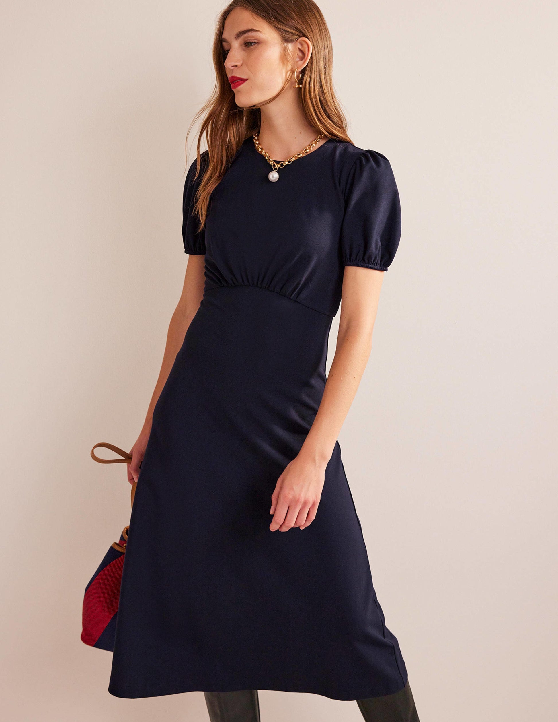 Nancy Jersey-Midikleid-Marineblau-4