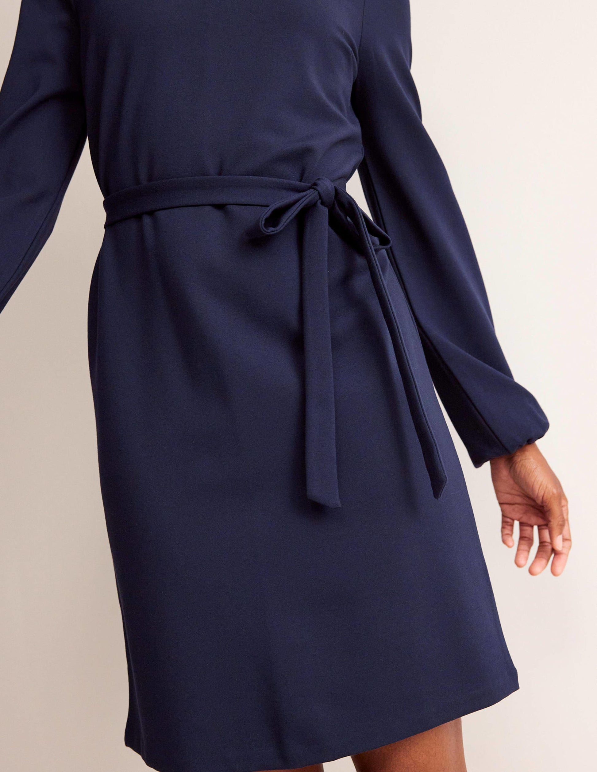 Robe droite Violet en point de Rome-Bleu marine-2