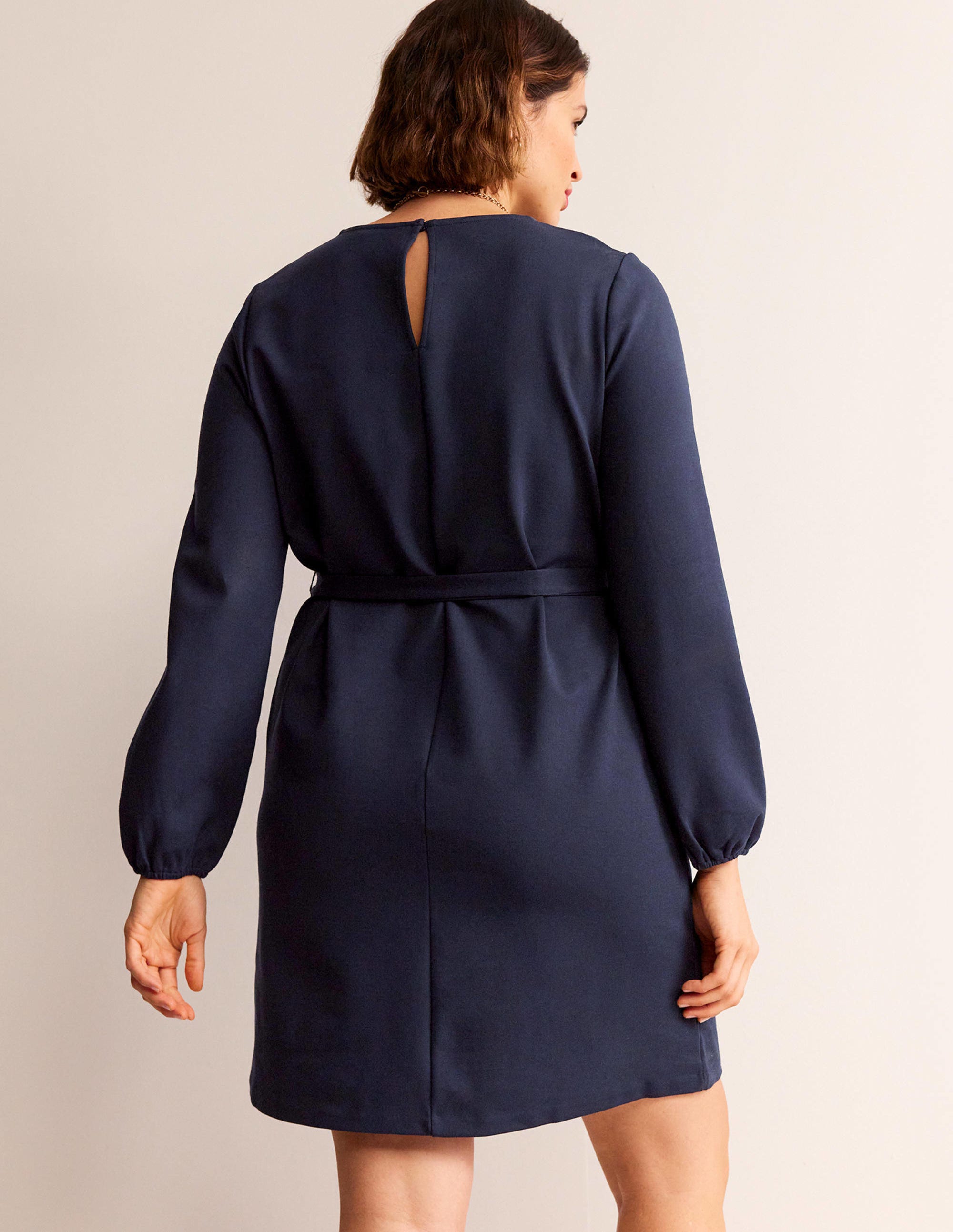 Robe droite Violet en point de Rome-Bleu marine - Image 6