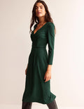 Robe midi Bethany en jersey-Vert Chatsworth