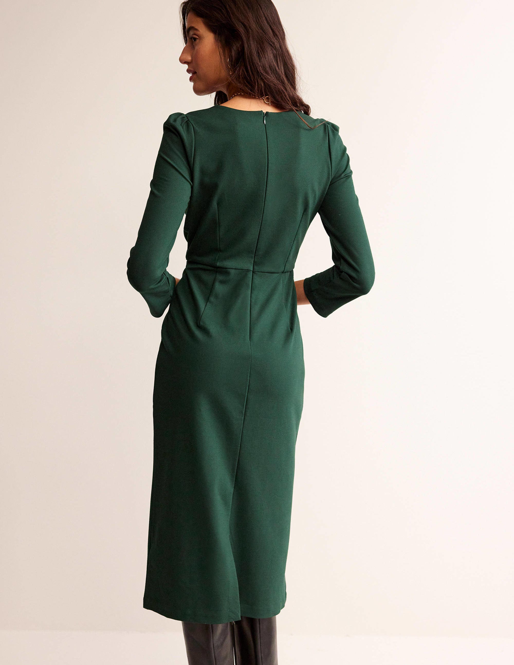 Robe midi Bethany en jersey-Vert Chatsworth - Image 3