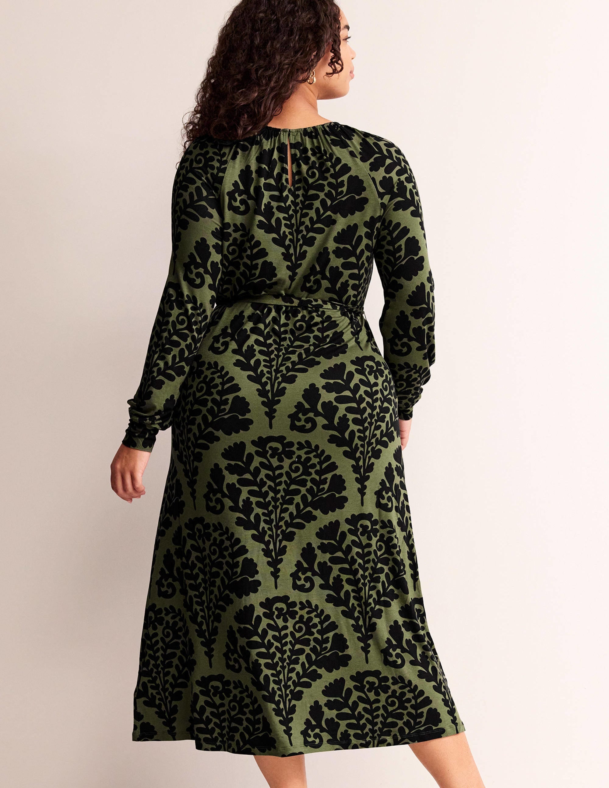 Maxikleid mit platziertem Druck-Fichte, Blumig - Image 6