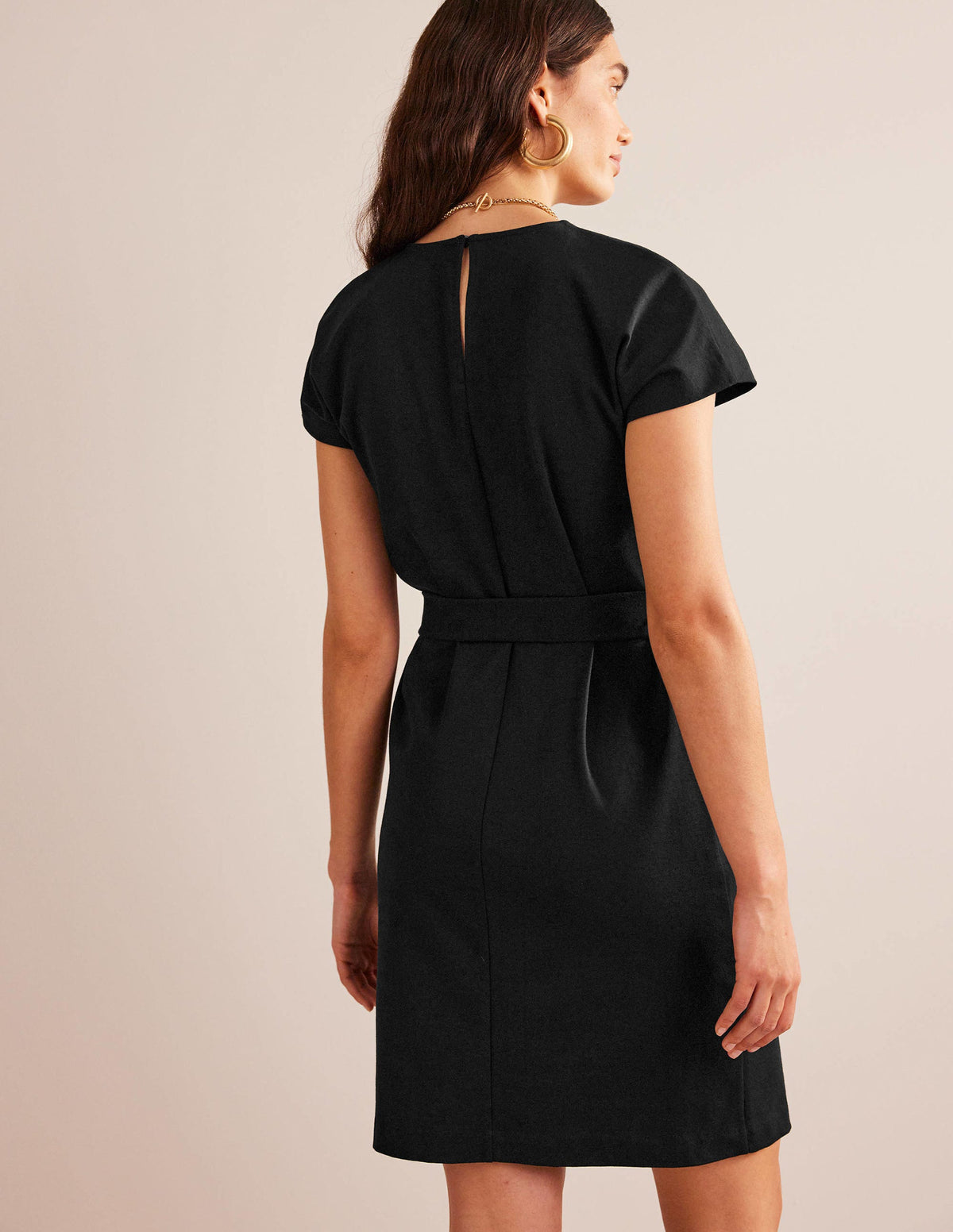 Tara T-Shirt-Kleid aus Jersey-Schwarz-3